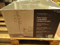 Bridgeport Designs Polished Chrome Floor lamp. RRP £99.99 Boxed