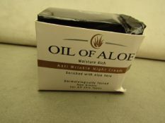 12 x 50ml OilOf Aloe Anti Wrinkle Night Cream. Unused & Boxed