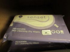 2 Packs of 75 senset Skin Cleansing Dry Wipes. Unused & packaged