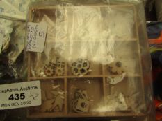 5 wooden Elements (45 per pack) 16 Packs of Craft Items. All unused