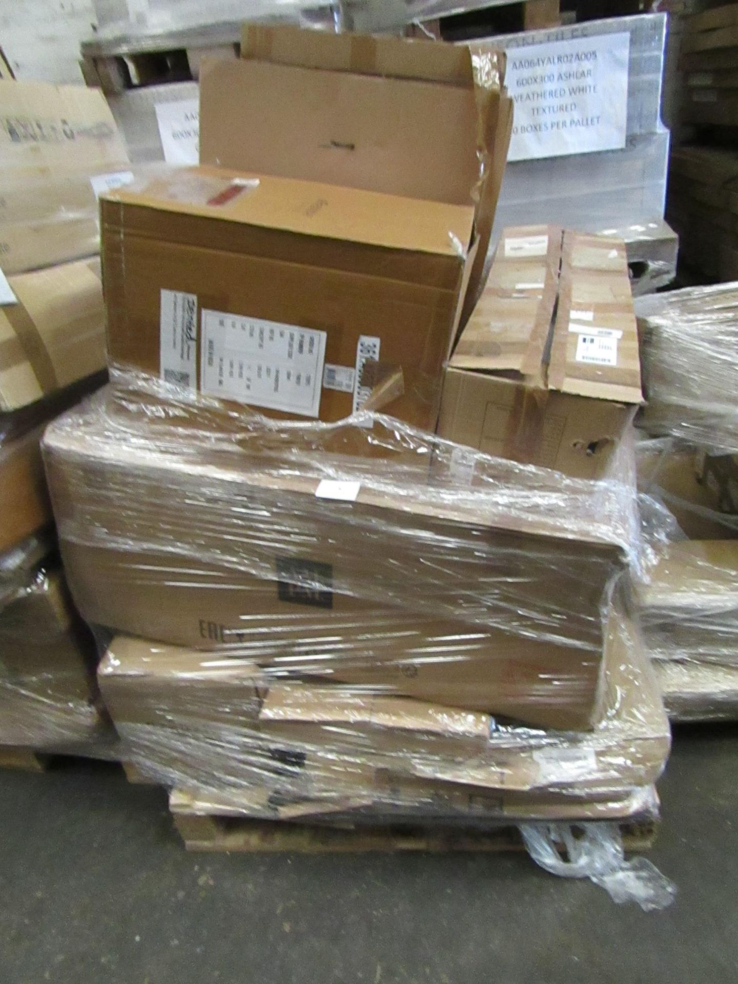 Pallet of Unmanifested Customer returns furniture from La Redoute, these items may range in
