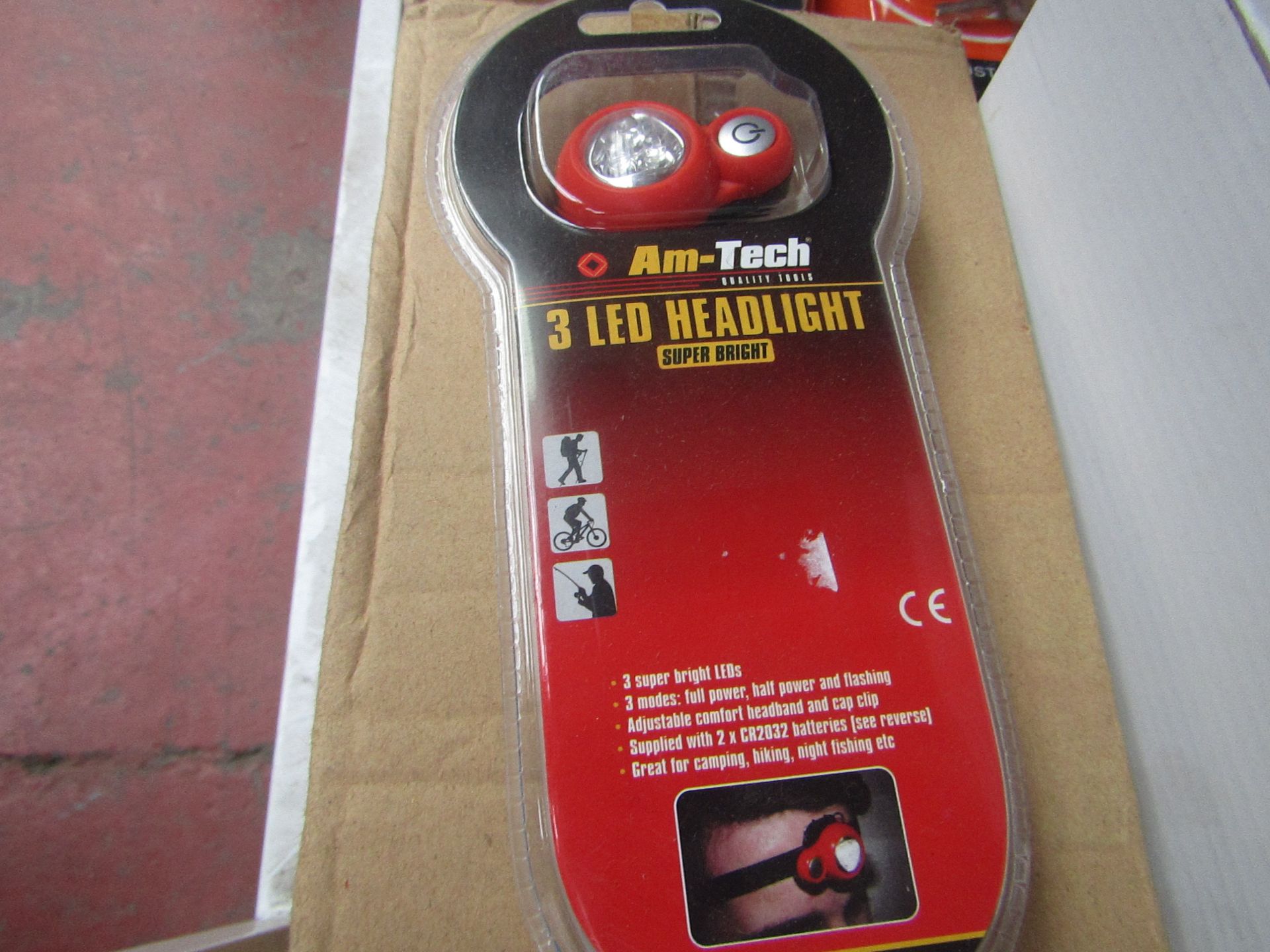 Am-Tech - 3 LED Headlight (Super Bright) - New & Packaged.