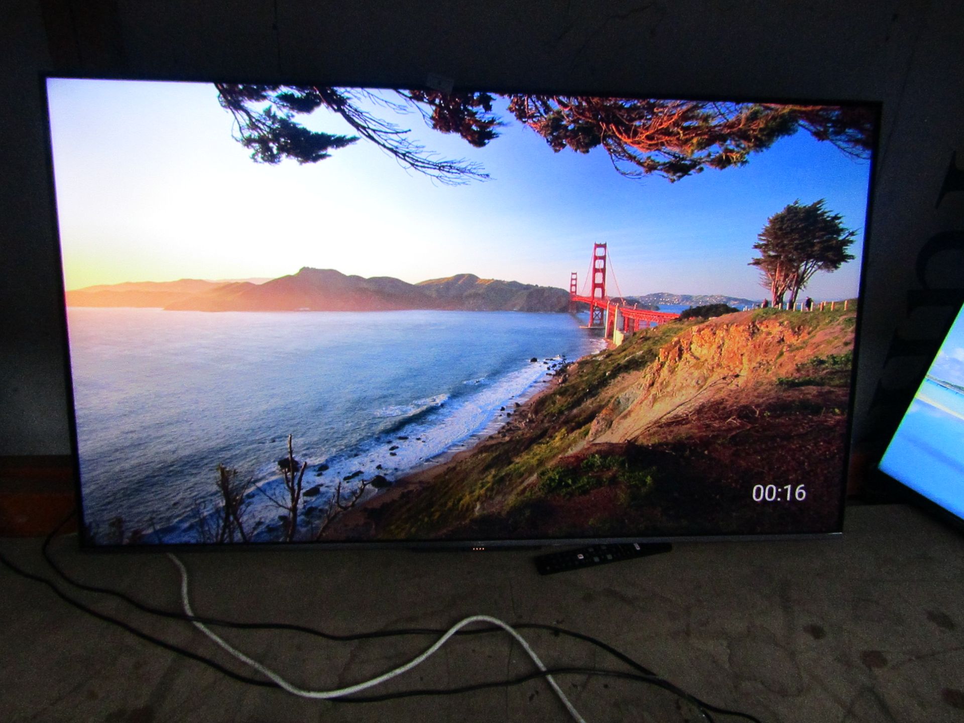 TCL 55TCL715K 55" Smart 4K QLED TV tested and working with remote control, No stand or box.