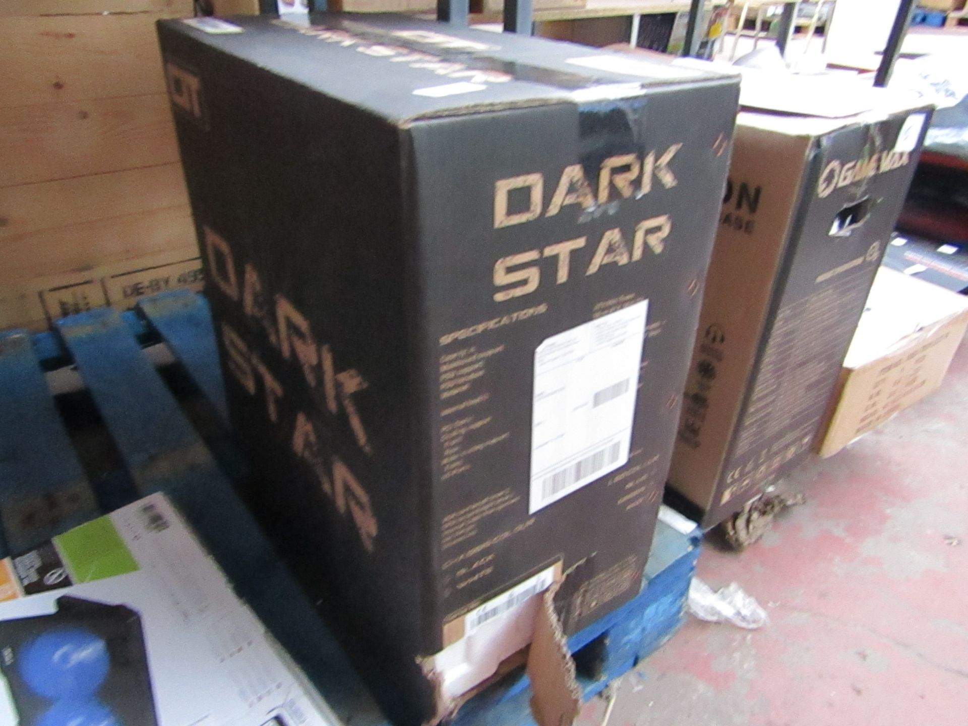 CIT Dark star black gold PC case, looks to be still sealed just damaged box