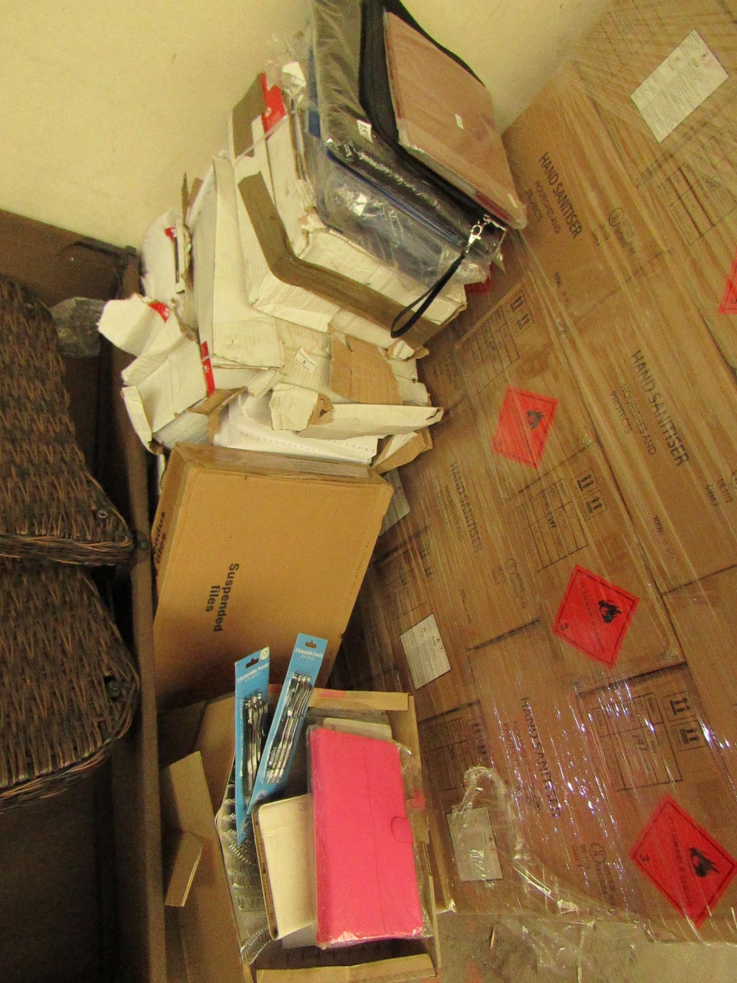 Job Lot of Stationary incl 4 boxes of Listing paper, File Organisers, A4 Laminate & Some Tablet