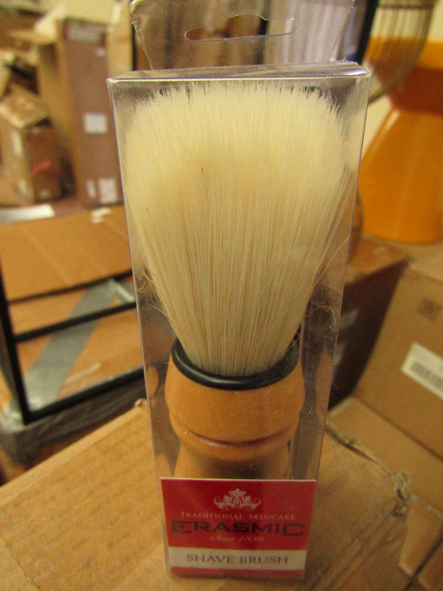 32 Packs of 3 Shave brushes. Unsued & Packaged