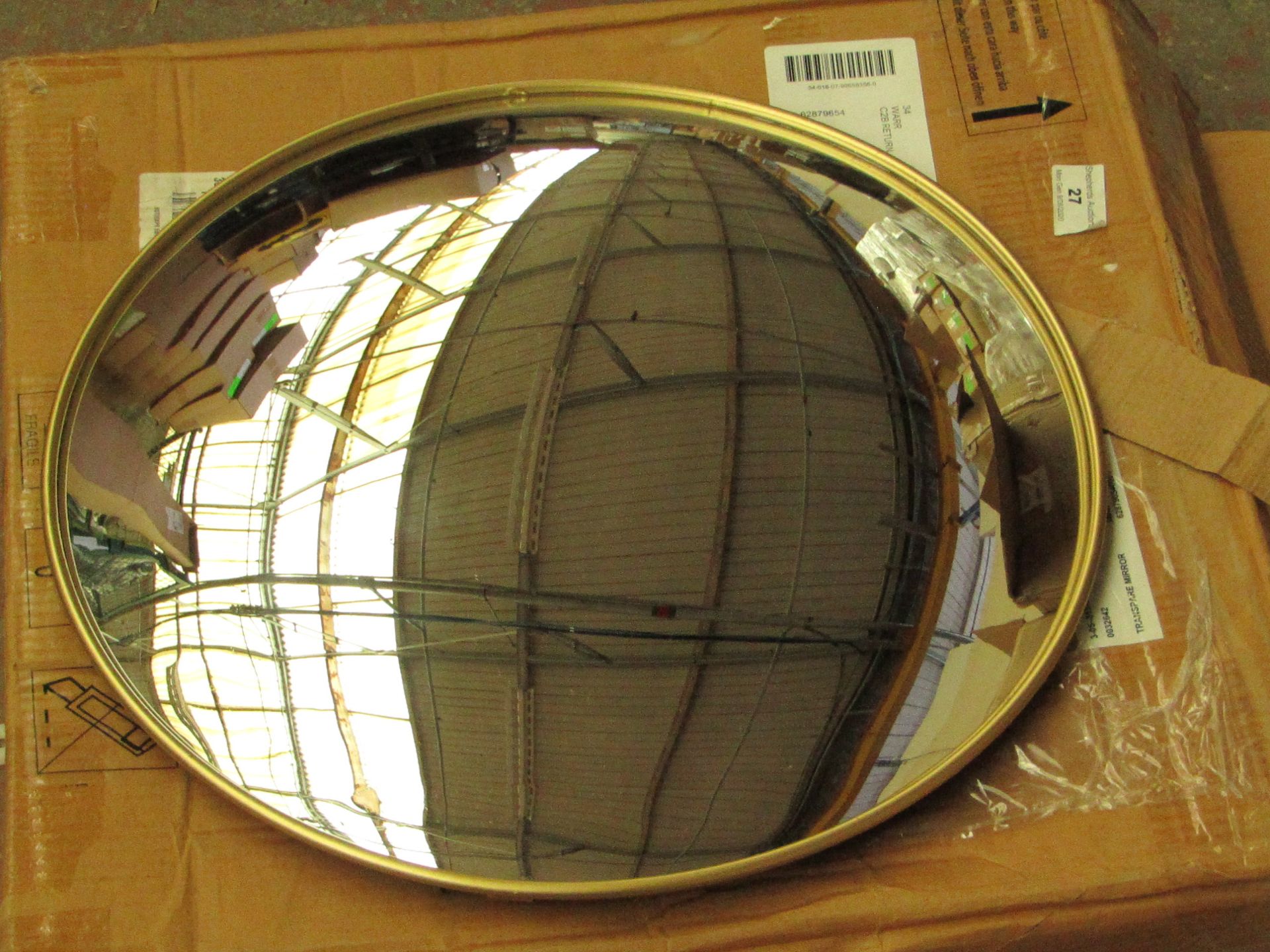 La Redoute Small Round Mirror. 41cm Diameter. Unused & Boxed