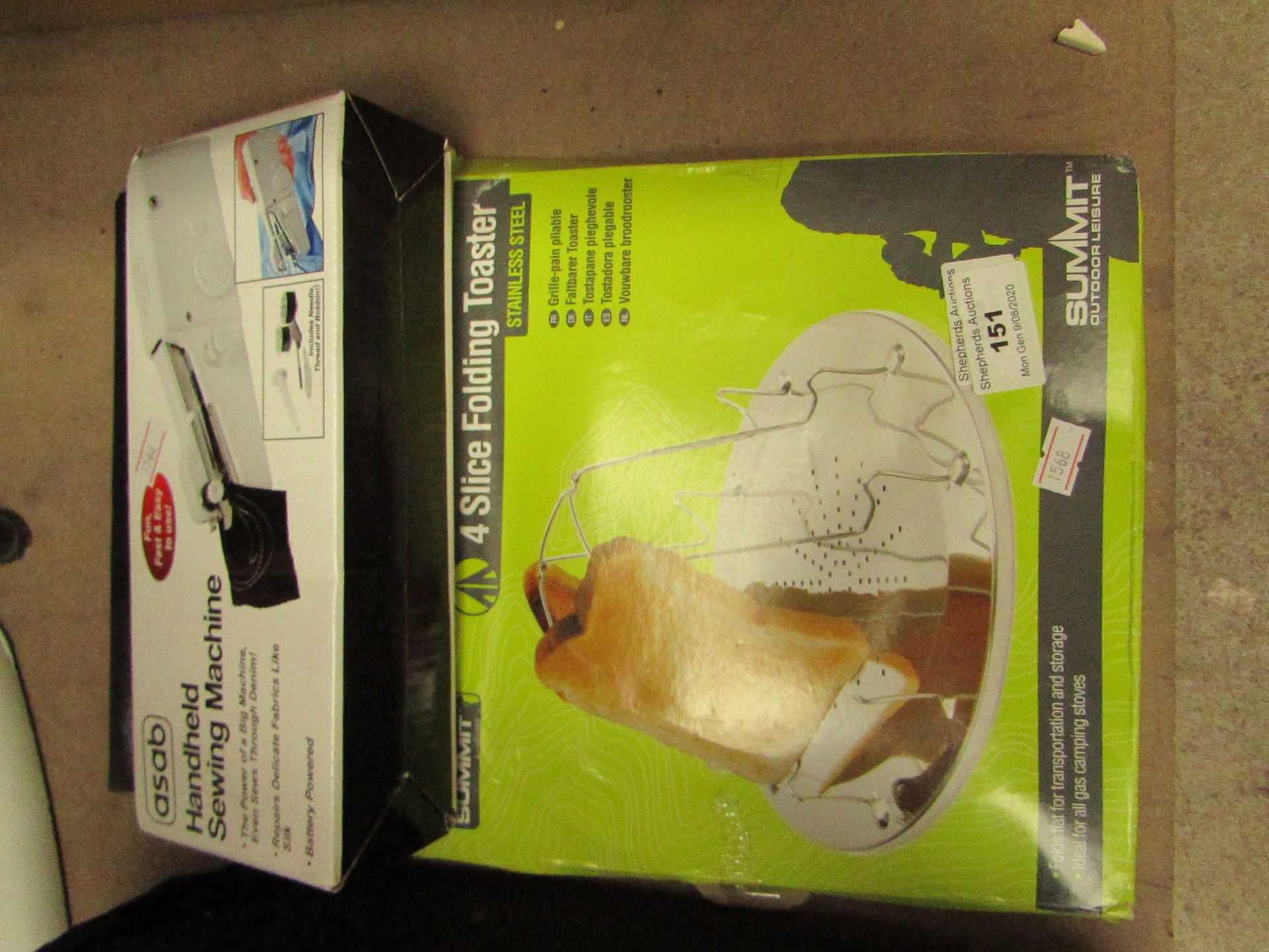 4 Slice Folding Camping toaster. Unused & Packaged