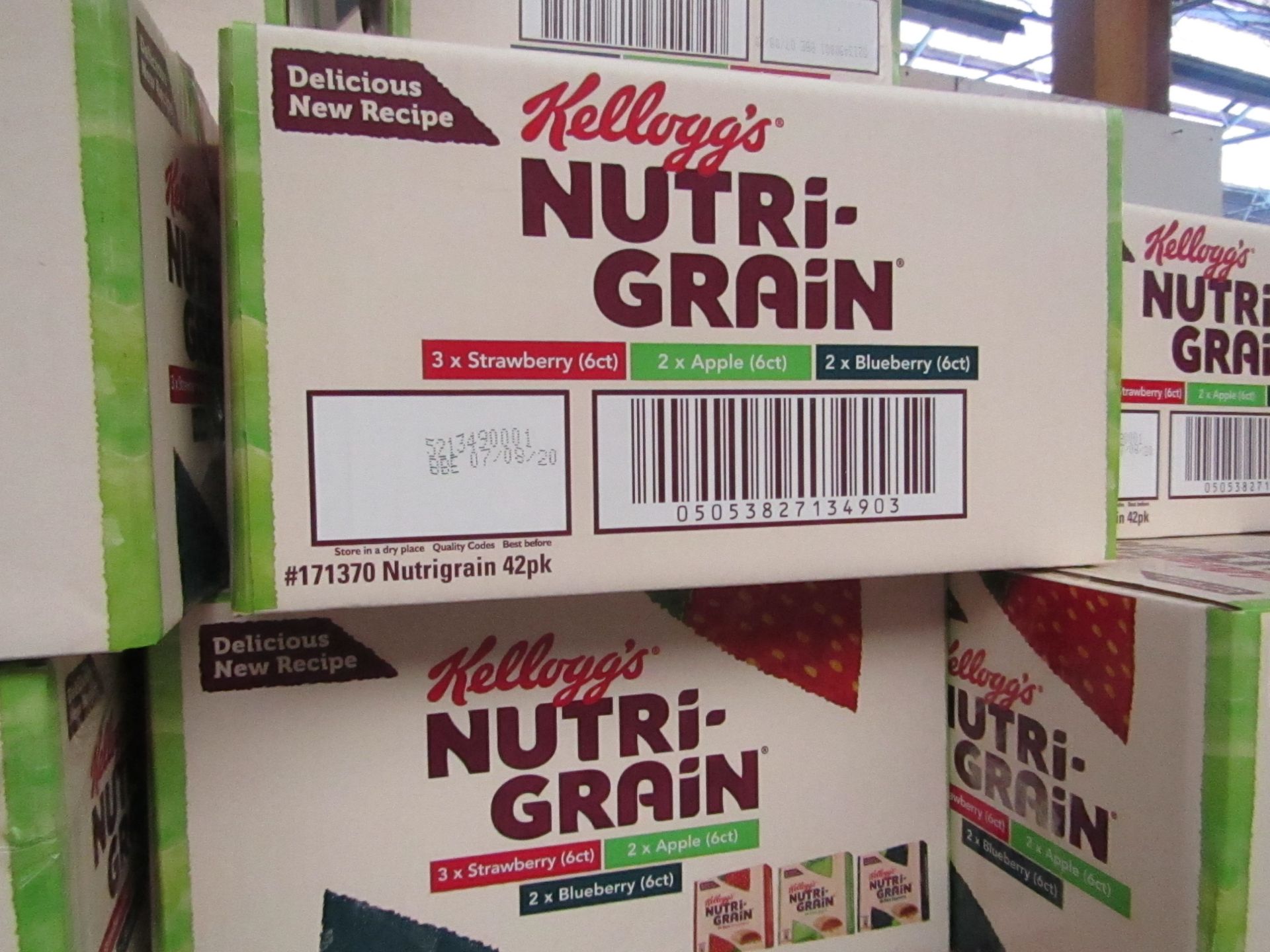 2x Kellogg's - Nutri-Grain 42 Pack - BB Range's from August/November 2020. - All Brand New & Boxed.