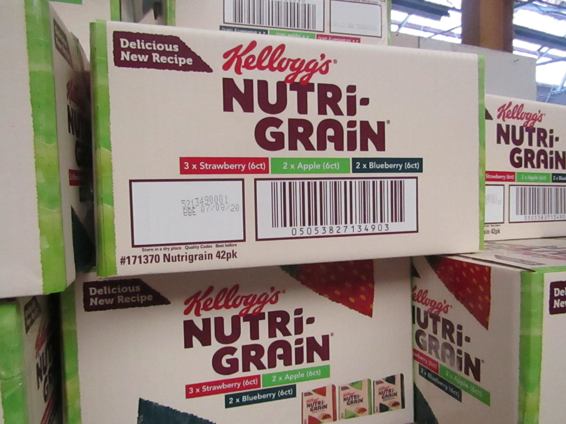 2x Kellogg's - Nutri-Grain 42 Pack - BB Range's from August/November 2020. - All Brand New & Boxed.