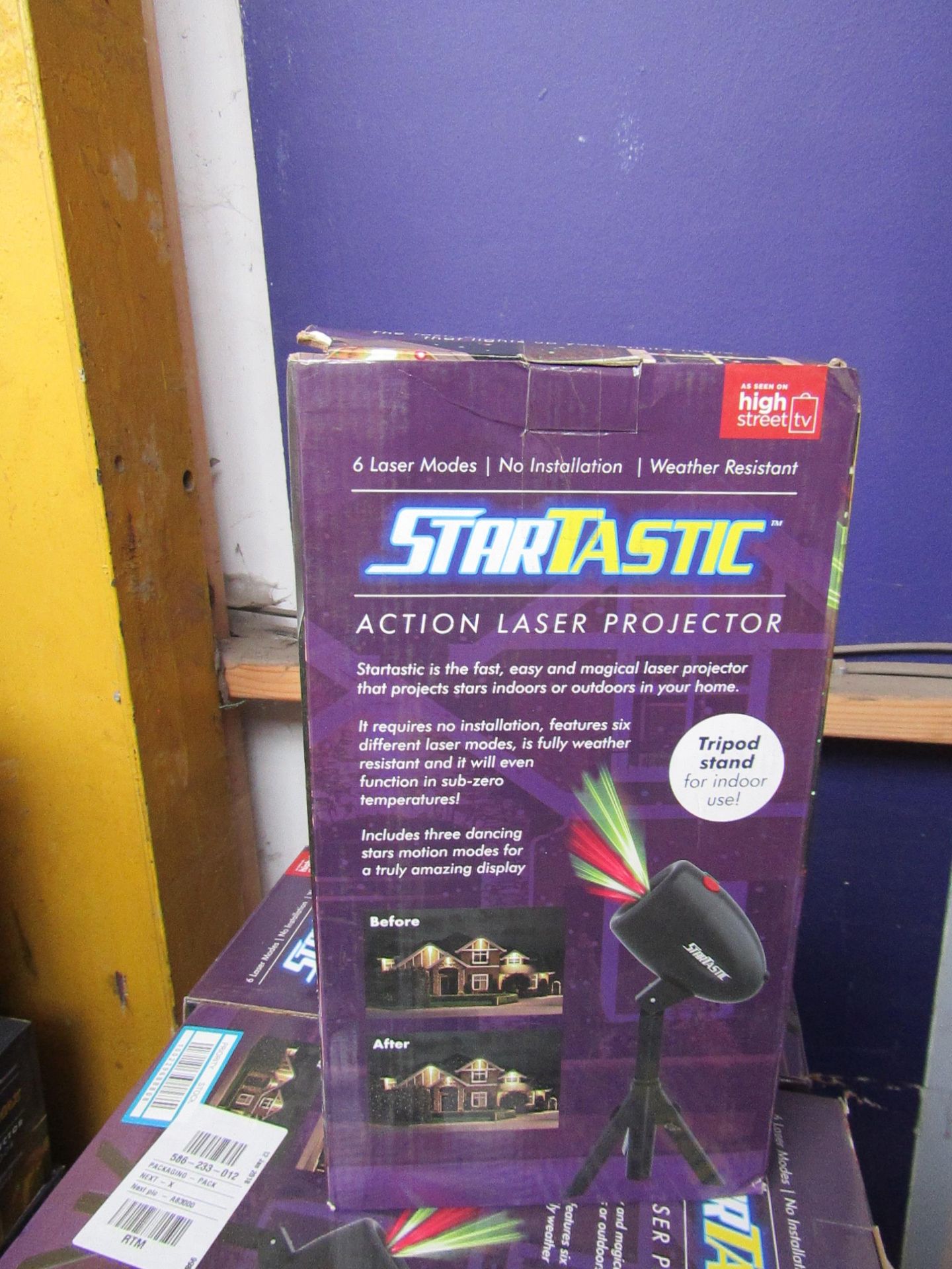 | 5X | STARTASTIC ACTION LASER PROJECTOR | UNCHECKED AND BOXED | NO ONLINE RE-SALE | SKU - | RRP £