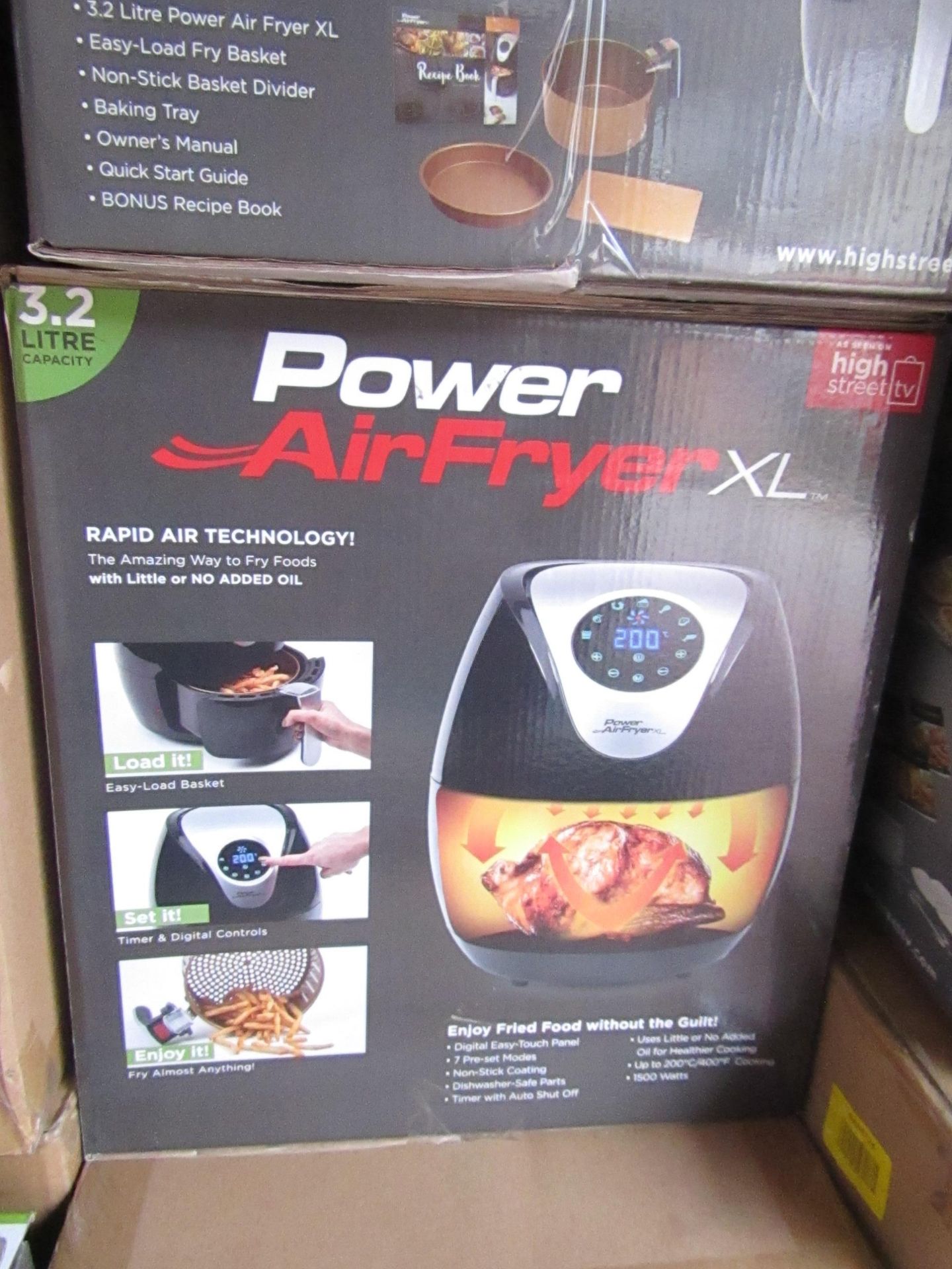 | 3X | POWER AIR FRYER XL 5 IN 1 3.2L | UNCHECKED AND BOXED | NO ONLINE RE-SALE | SKU - | RRP £69.99