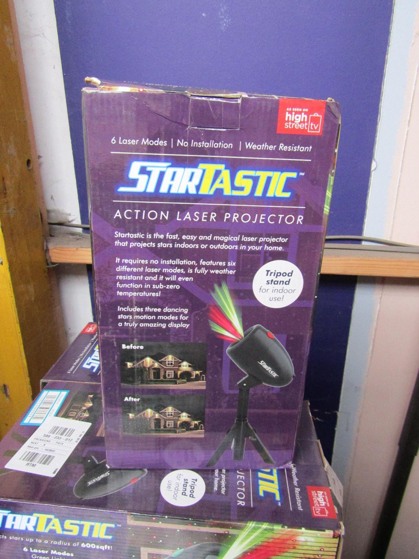| 5X | STARTASTIC ACTION LASER PROJECTOR | UNCHECKED AND BOXED | NO ONLINE RE-SALE | SKU - | RRP £