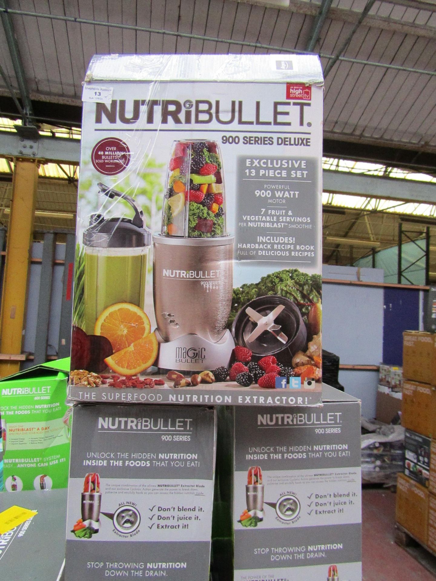 | 3X | NUTRIBULLET 900 SERIES DELUXE | UNCHECKED AND BOXED | NO ONLINE RE-SALE | SKU