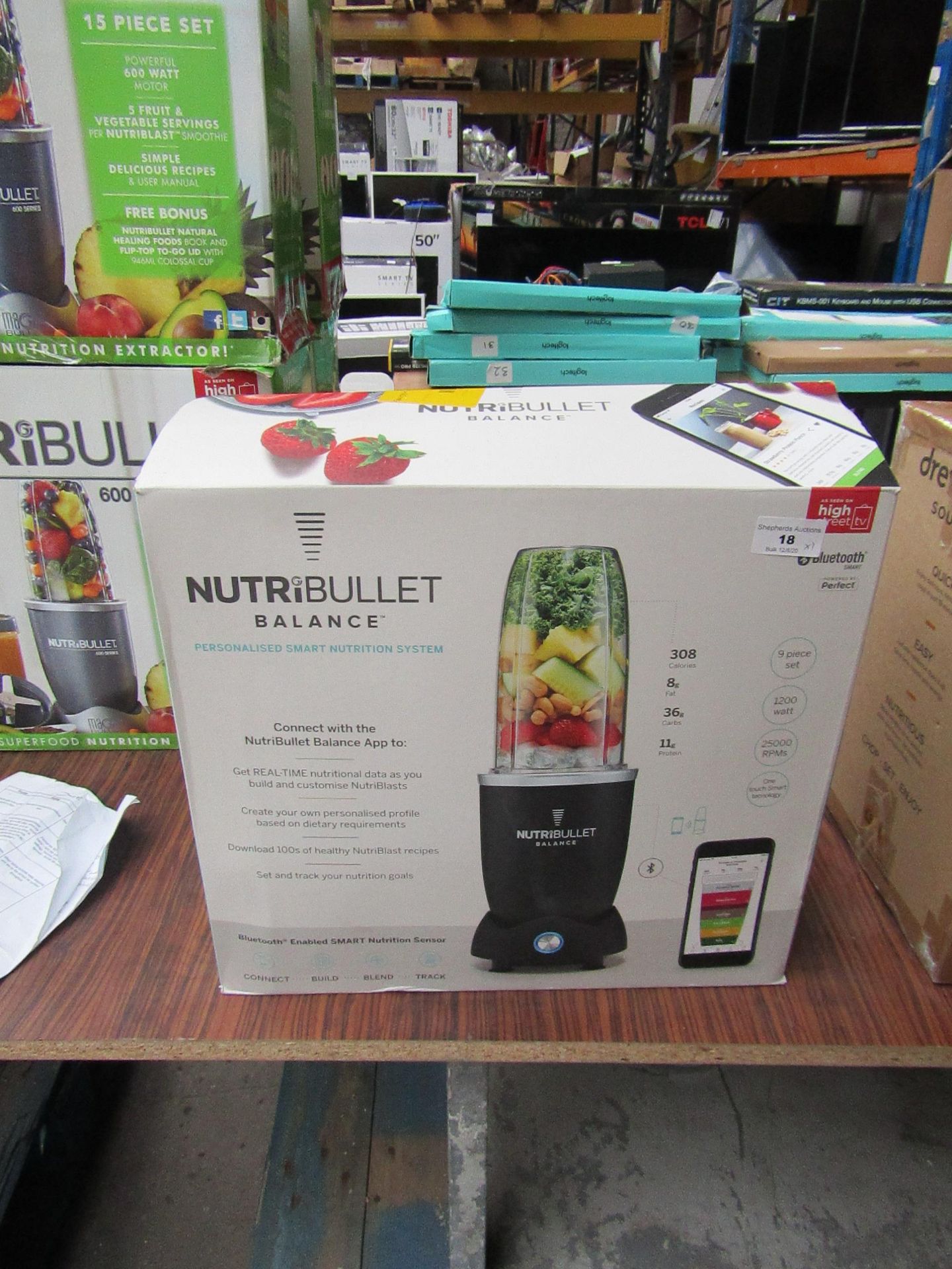 | 1X | NUTRI BULLET BALANCE | UNCHECKED AND BOXED | NO ONLINE RESALE | SKU | RRP £119.99 | TOTAL LOT