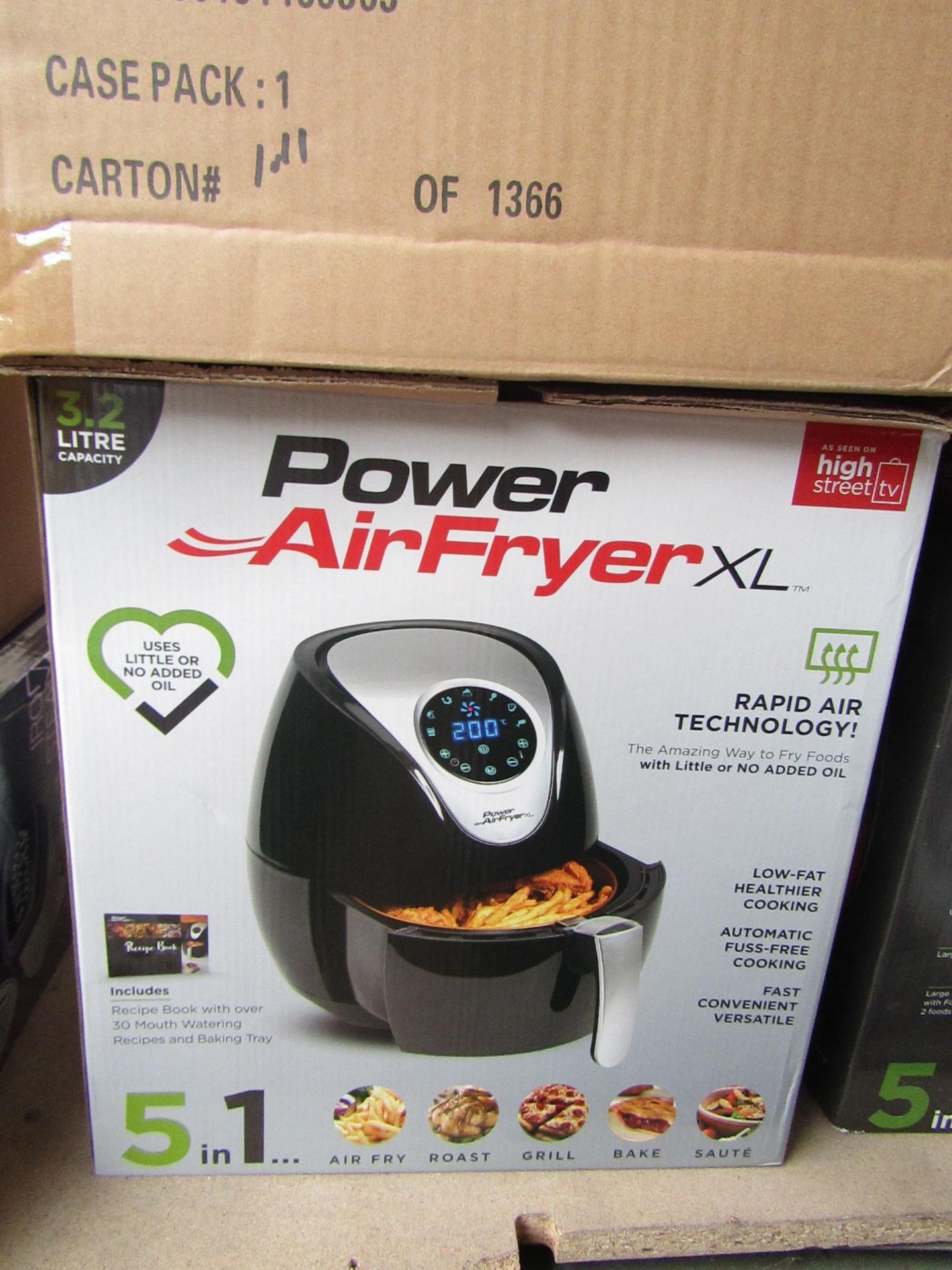 | 6X | POWER AIR FRYER XL 5 IN 1 3.2L | UNCHECKED AND BOXED | NO ONLINE RE-SALE | SKU - | RRP £69.99