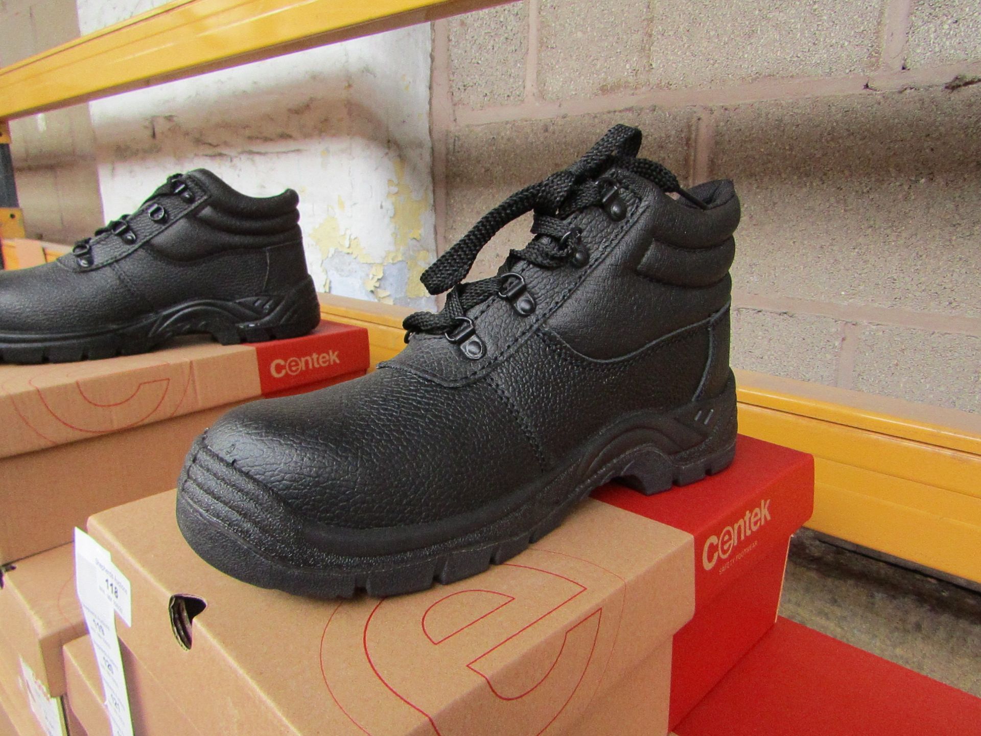 Centek Black Steel Toe Cap Boot size 9 New & Boxed.