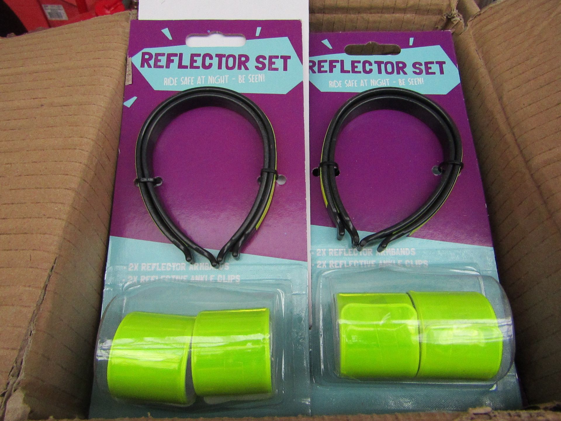 6x 4piece cycle reflector sets, new