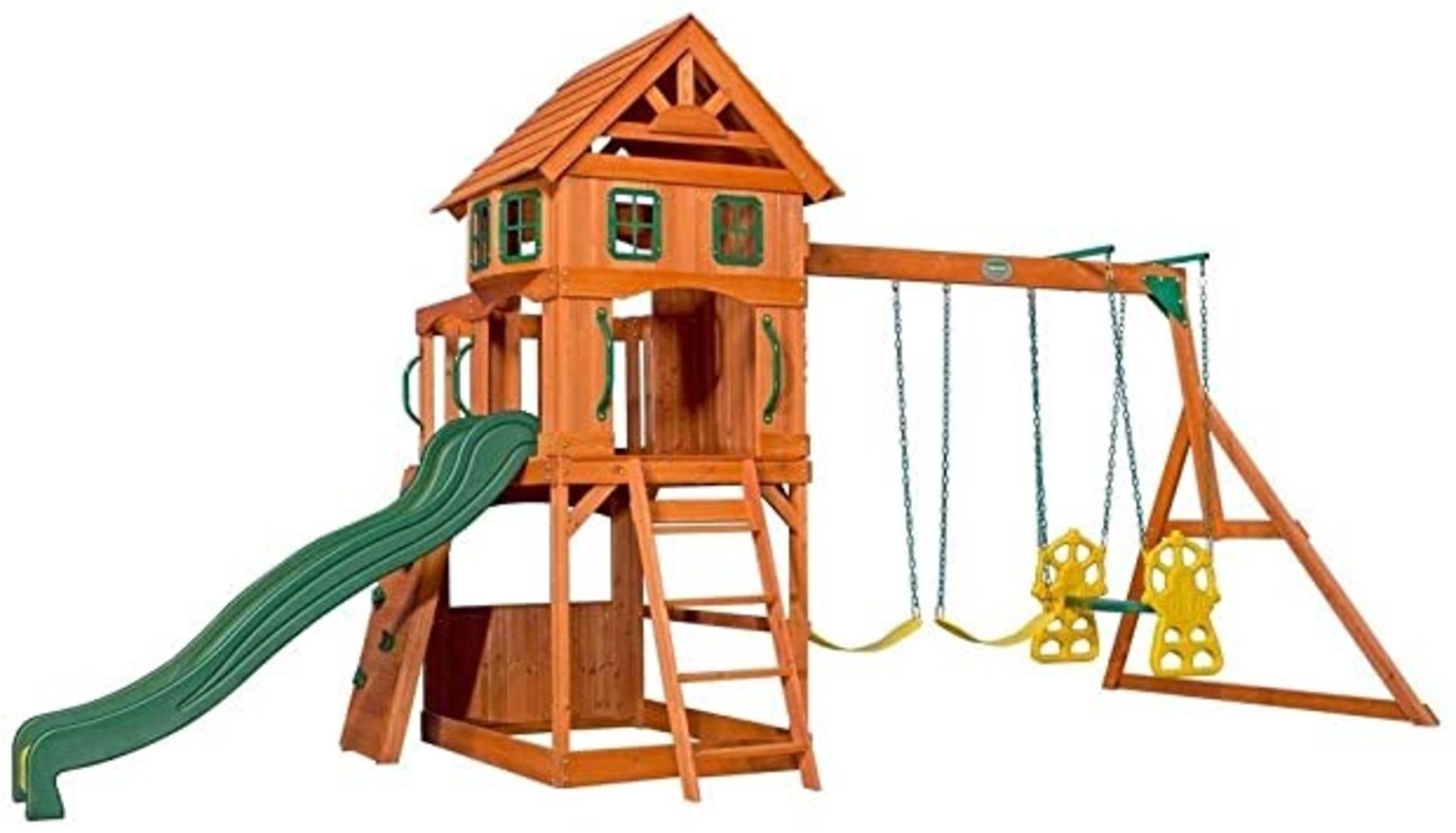 Back Yard discovery Atlantic Outdoor swing set, this item is unchecked but upon quick glace looks to