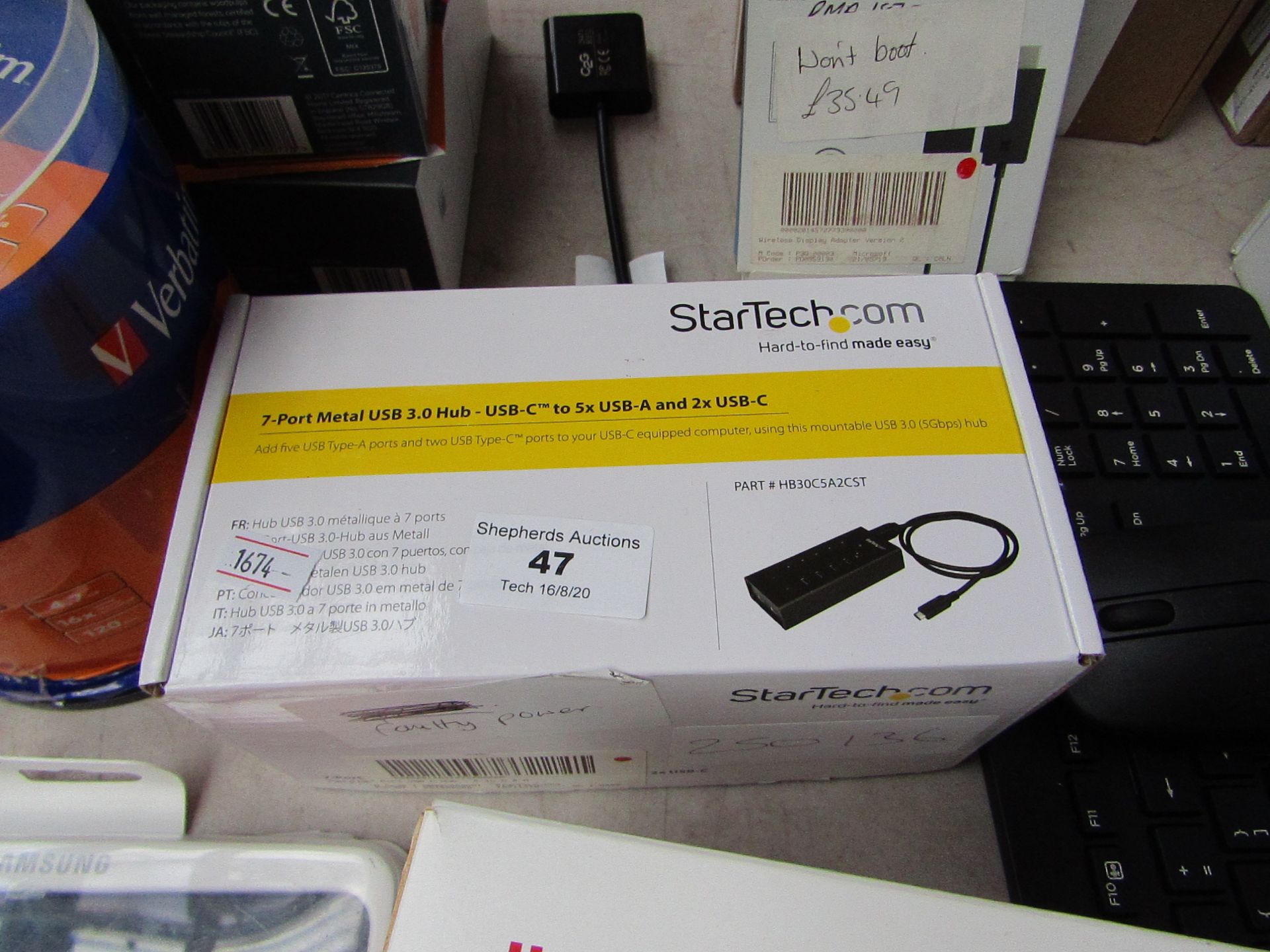Startech 7 port metal USB 3.0 Hub, unchecked and boxed.