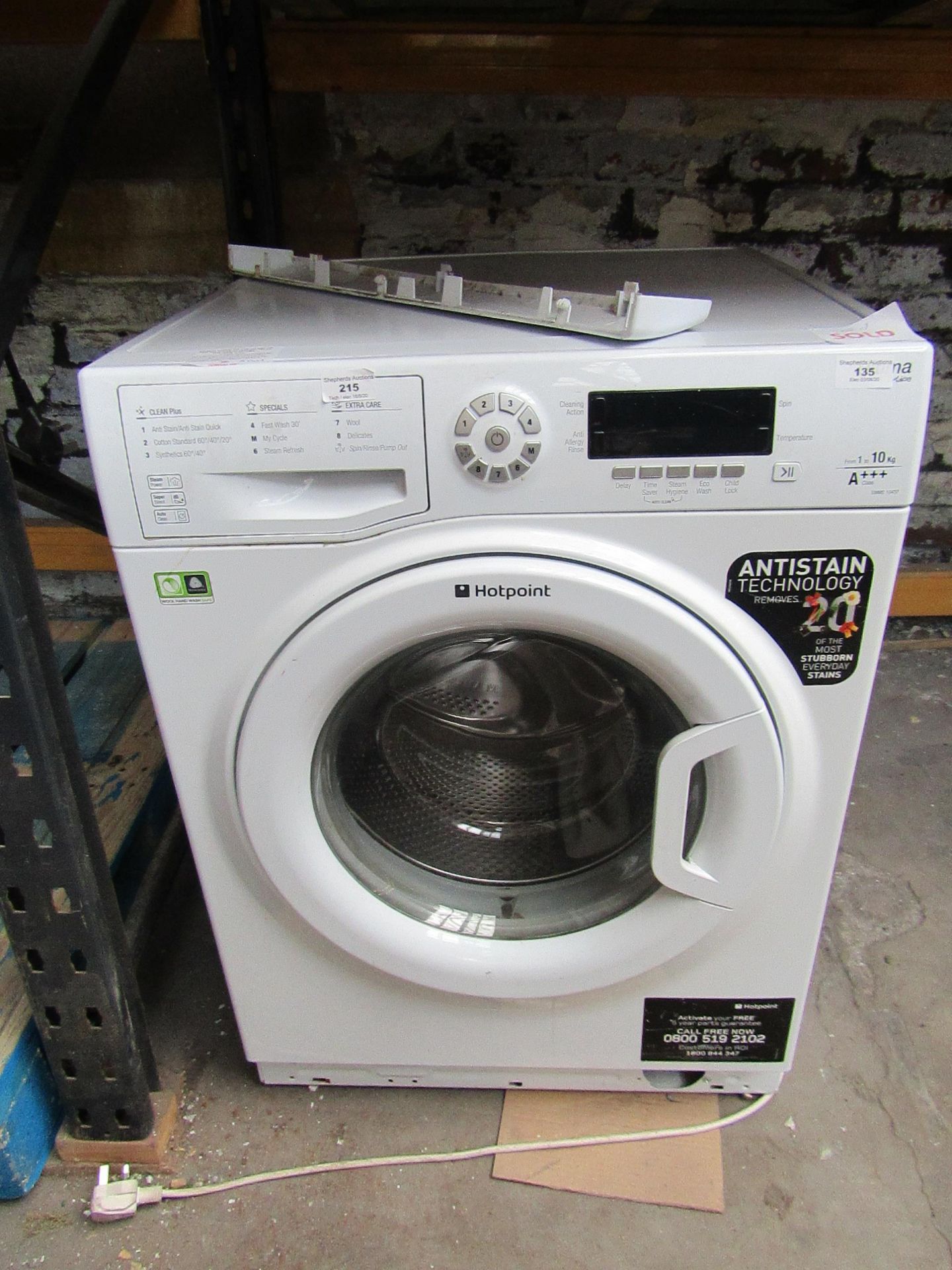 Hotpont Washing Machine 10kg , Powers on and spins no other functions checked