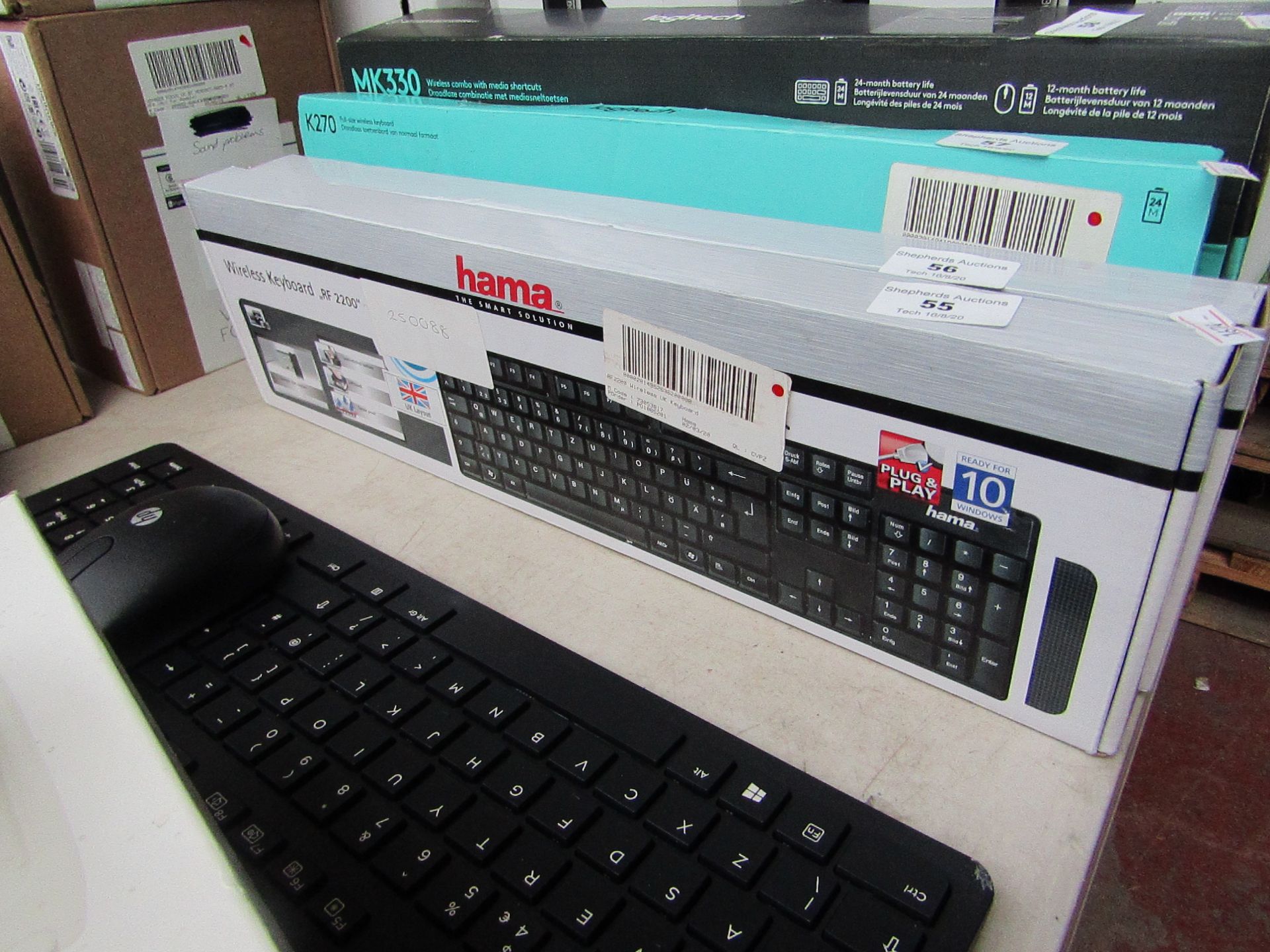 Hama wireless keyboard RF 2200, unchecked and boxed.