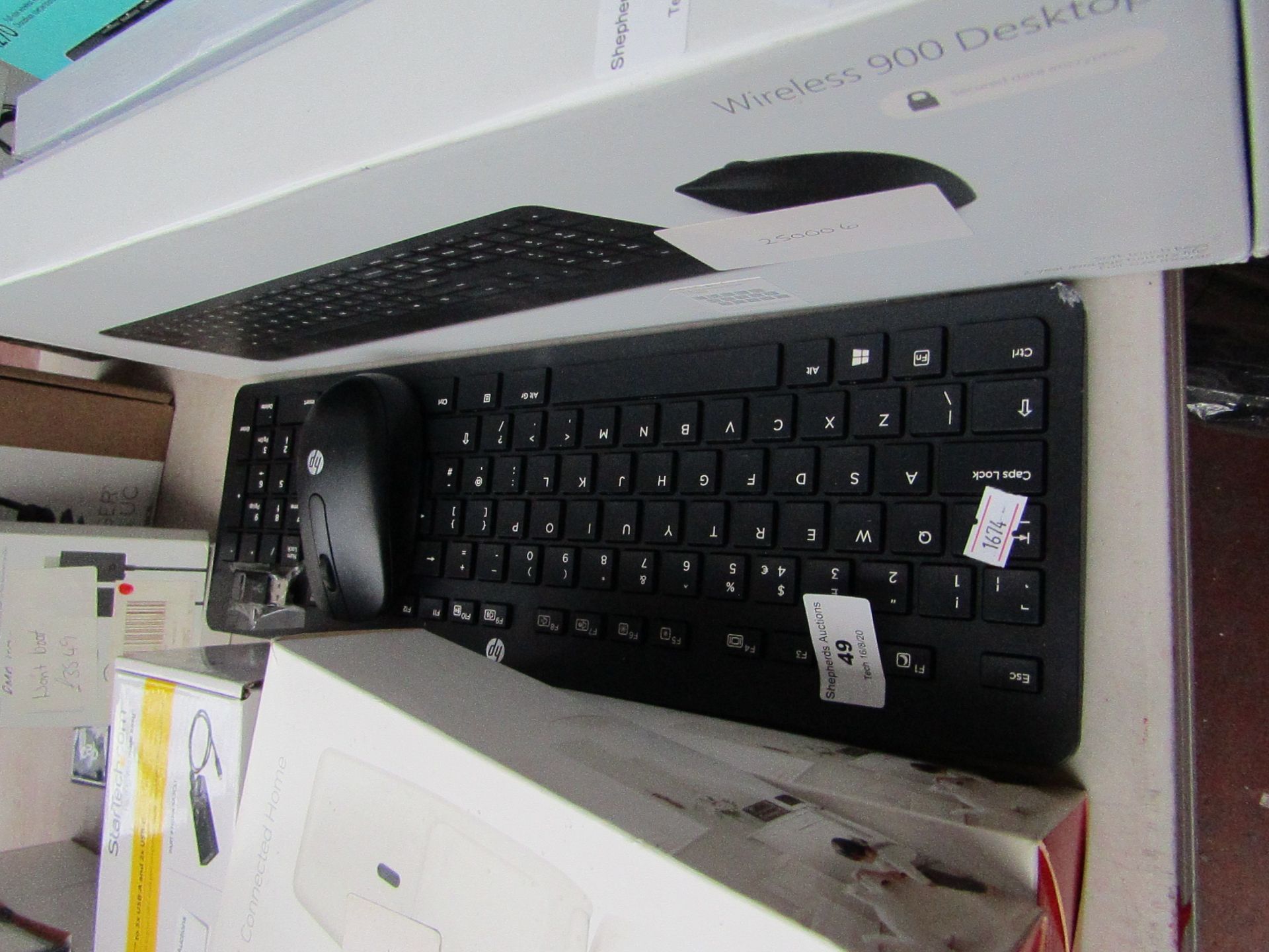 HP wireless keyboard and mouse set, unchecked.