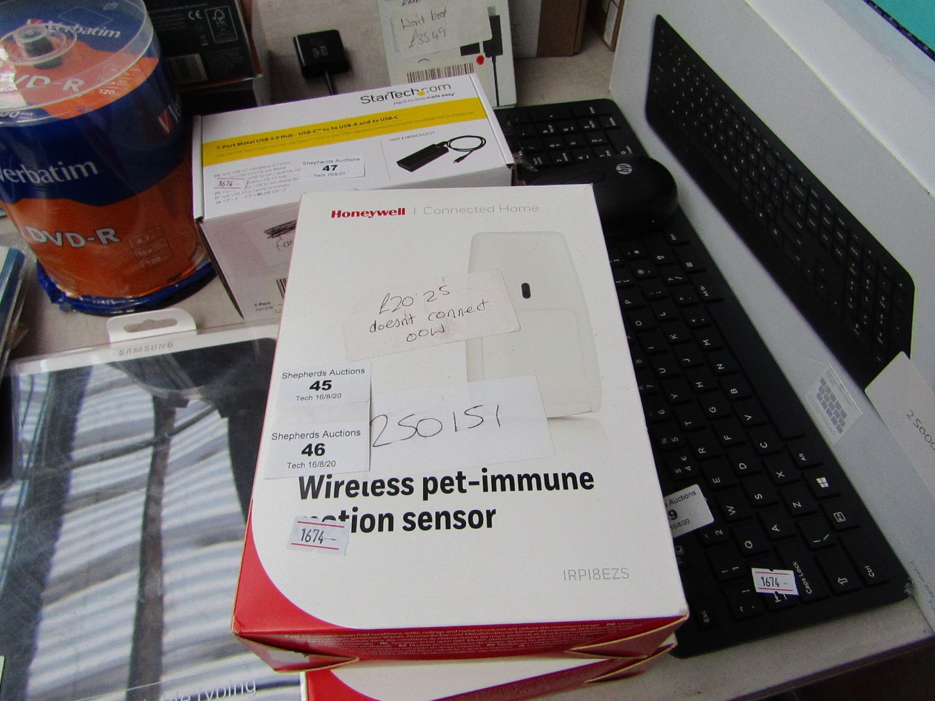 Honeywell wireless pet immune motion sensor, unchecked and boxed.