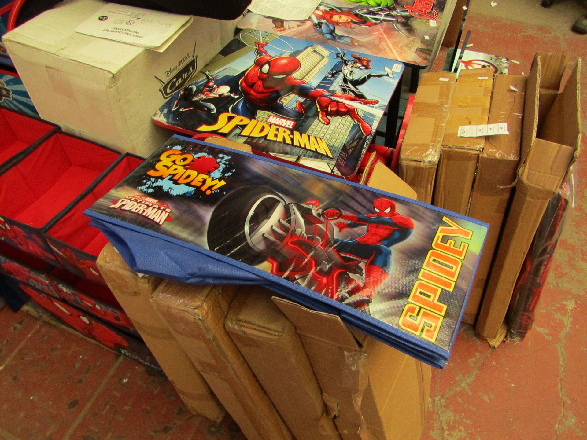 Spider-Man - Wooden Toy Storage Organizer - Box Unchecked but looks Complete.