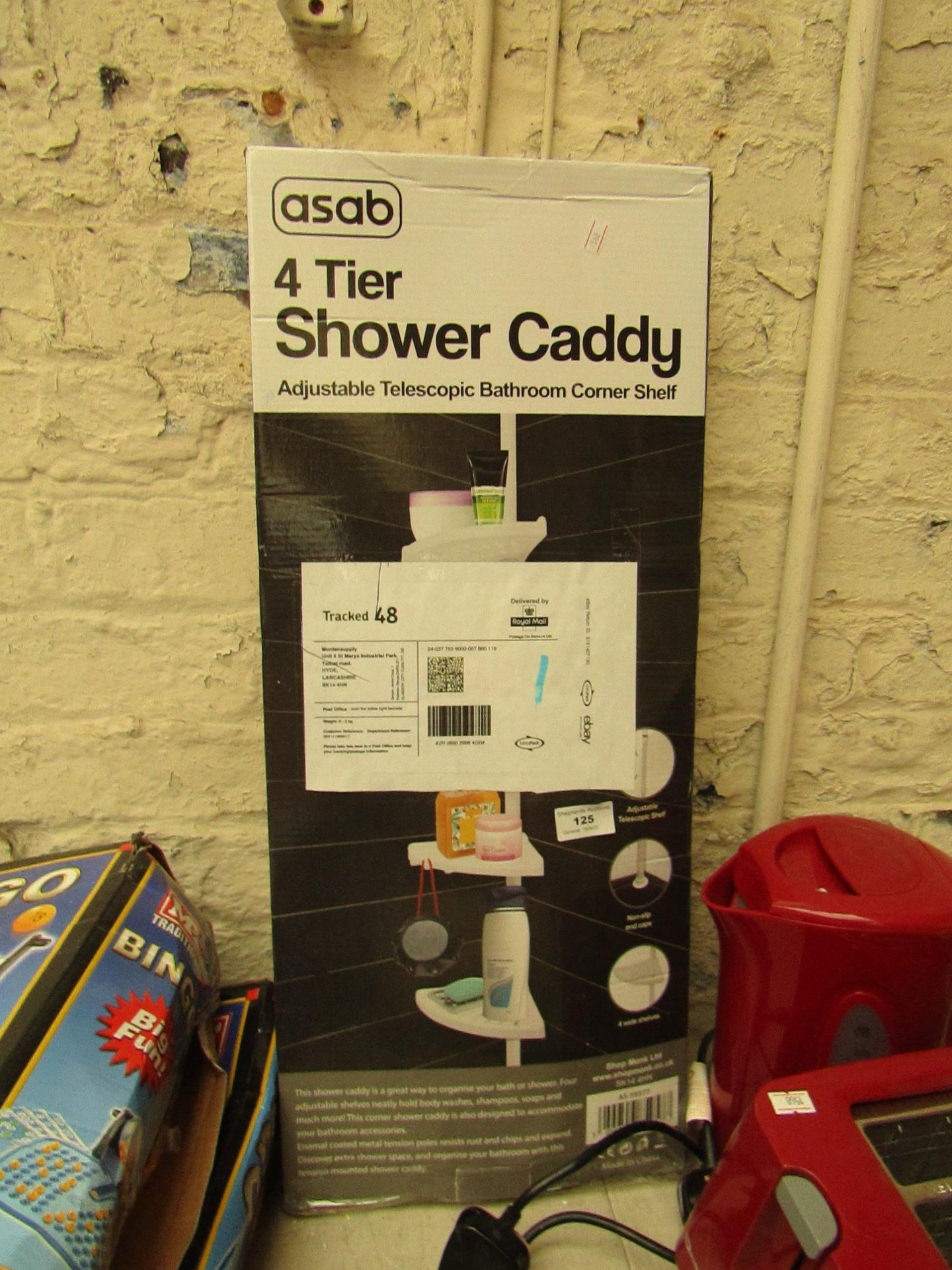 Asab - 4 Tier Shower Caddy - Unchecked & Boxed.