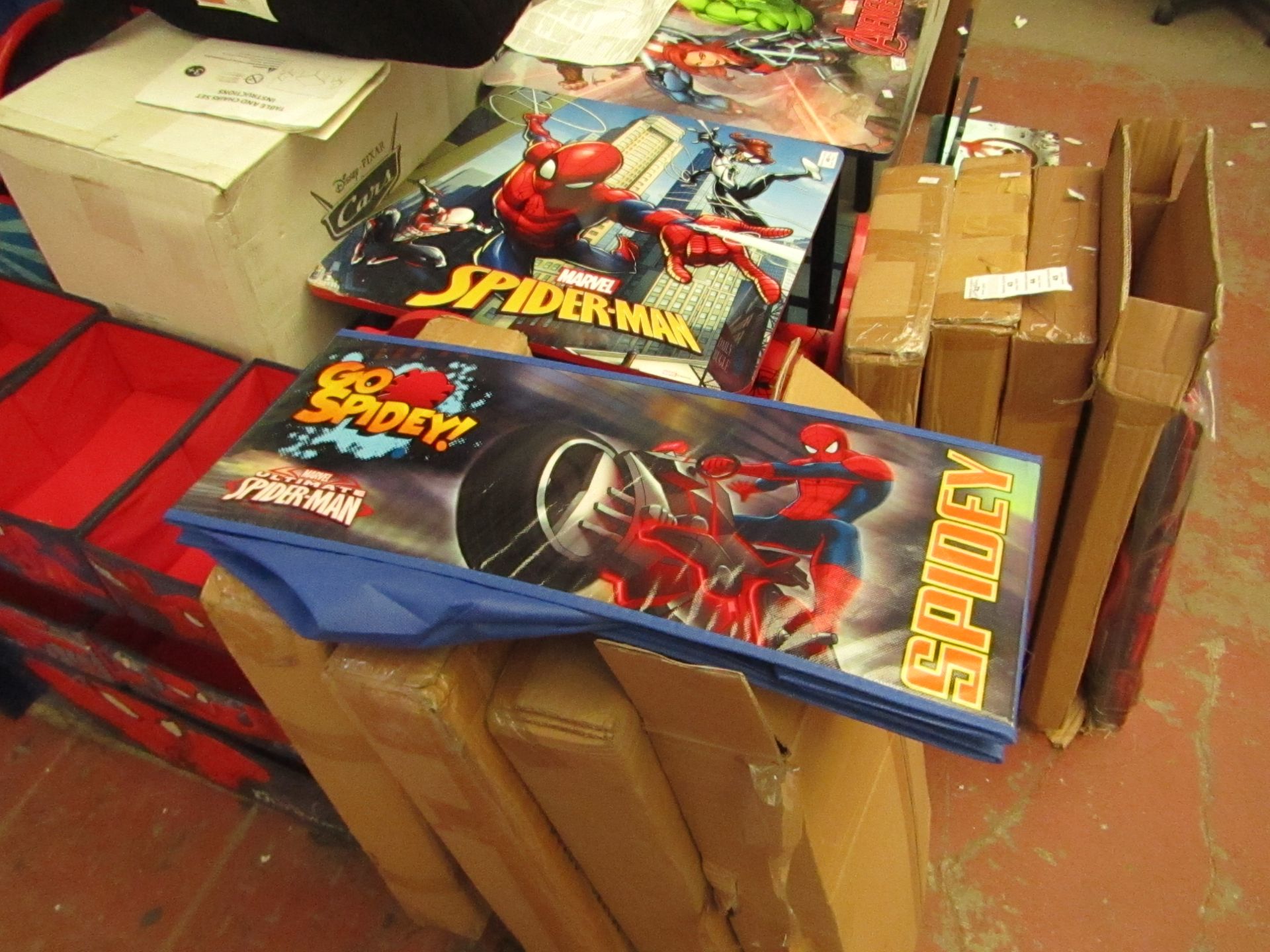 Spider-Man - Wooden Toy Storage Organizer - Box Unchecked but looks Complete.