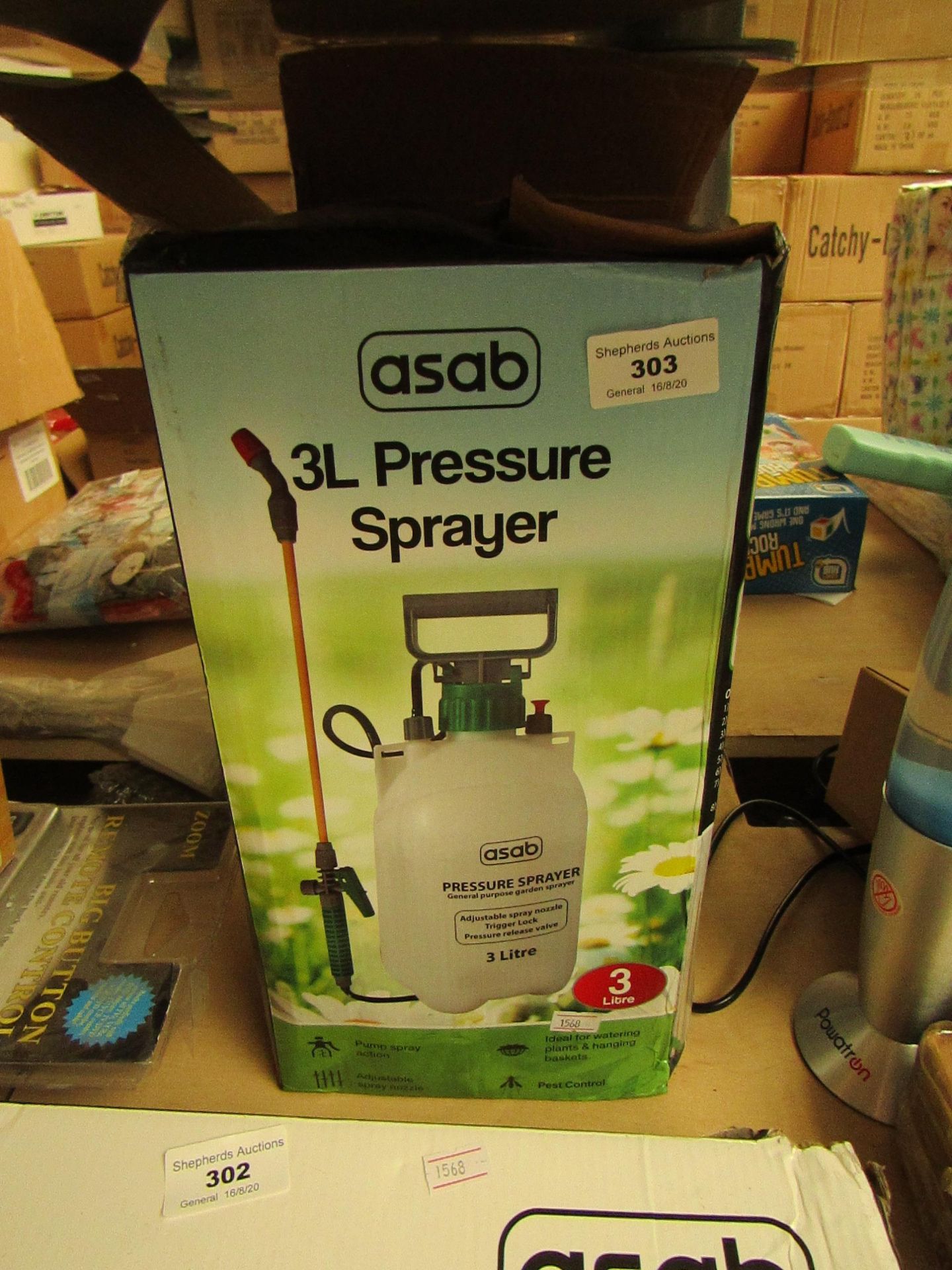 Asab 3L Pressure Sprayer. Boxe dbut untested