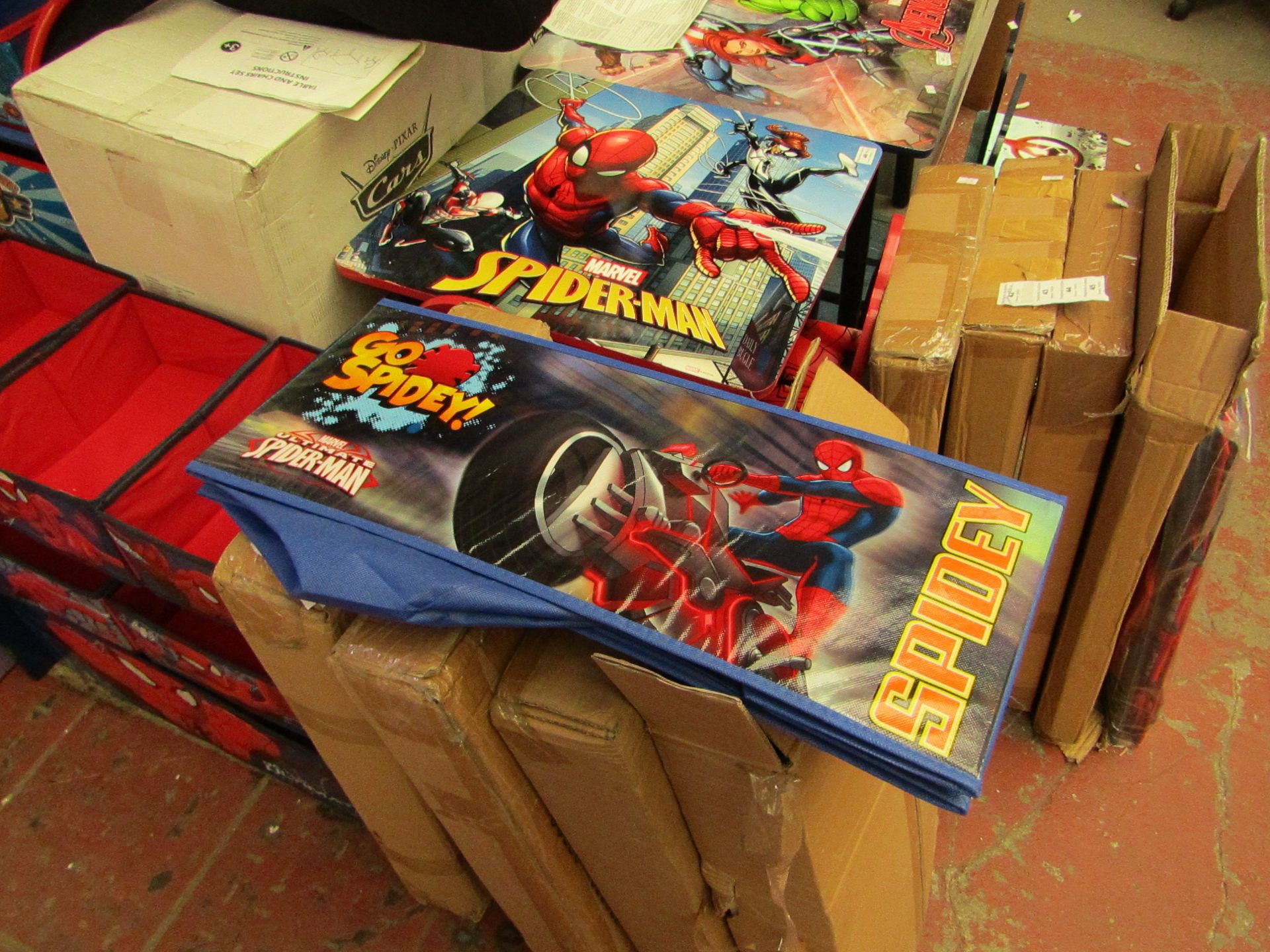 Spider-Man - Wooden Toy Storage Organizer - Box Unchecked but looks Complete.
