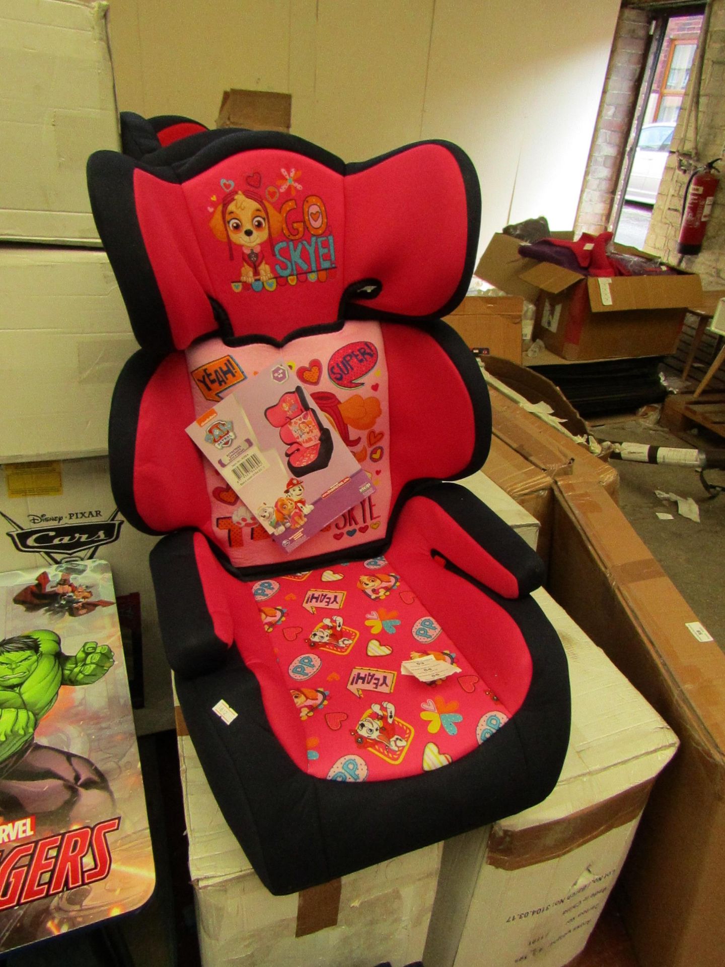 Nickelodeon - Paw Patrol (Girls) - Car Seat (43 x 28.5 x 62cm) - All Unchecked but look New & Boxed.