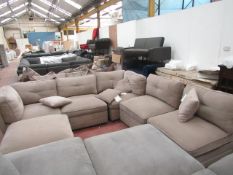 M Star 6 piece sectional sofa doesn't appear to be any major damage but could do with a clean.