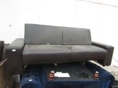2 seater sofa bed, the back drops down to form a sofa, the back mechanism functions as it should and