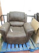 Electric reclining heated massaging arm chair, unable to chaeck as has a damaged plug