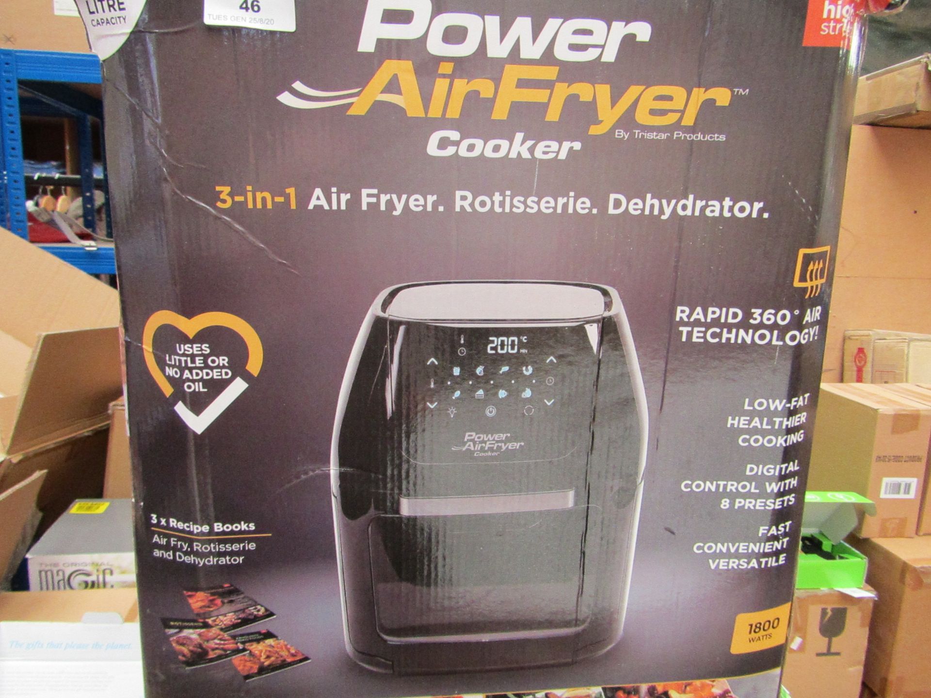 | 1x | POWER AIR FRYER 5.7L | UNCHECKED & BOXED | NO ONLINE RE-SALE | Sku C5060541513068 | RRP £