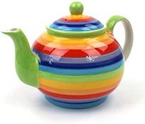 2 x Rainbow Design Large teapots. Unused & Boxed