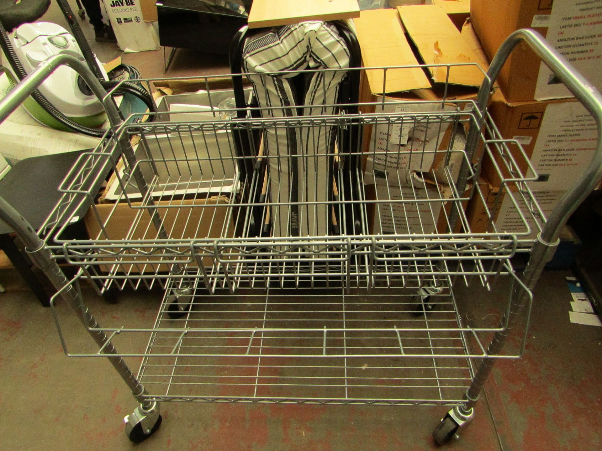 Mail Trolley. Can Be Used as A Kitchen trolley. No Damage. Oin Wheels
