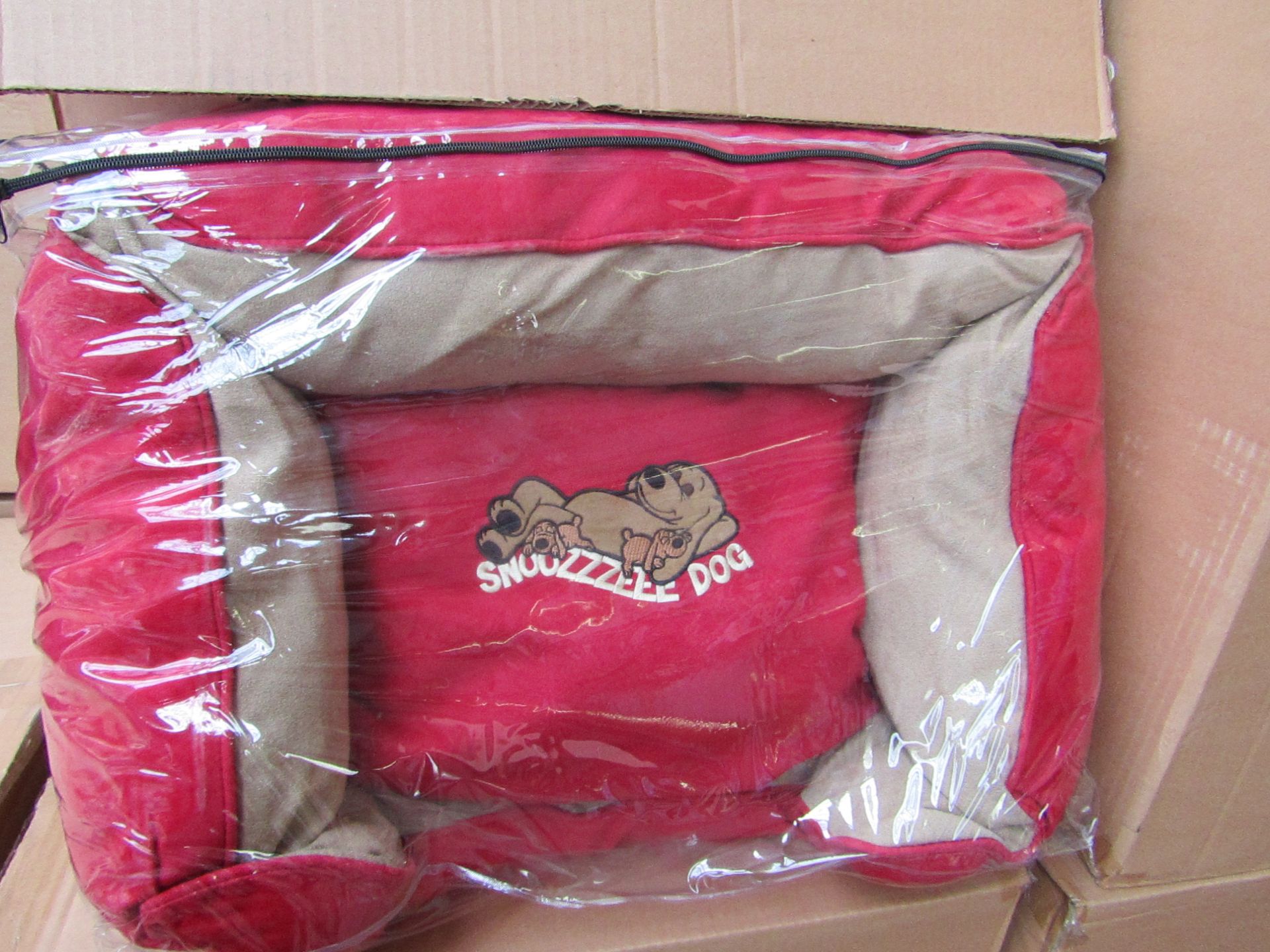 5x Snoozzzeee Dog - Cherry Red Sofa Dog Bed (23") - All New & Packaged.