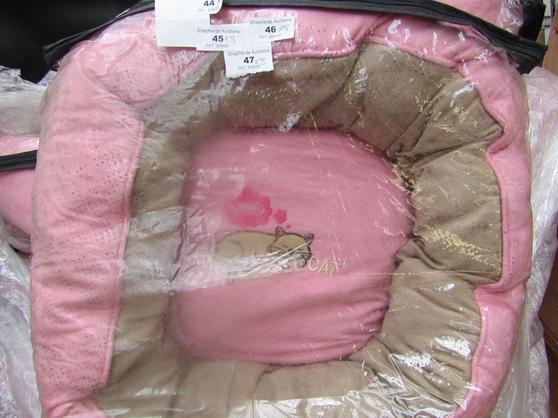 5x Snoozzzeee Cat - Prissy Pink Donut Cat Bed (20"/51cm) - New & Packaged.