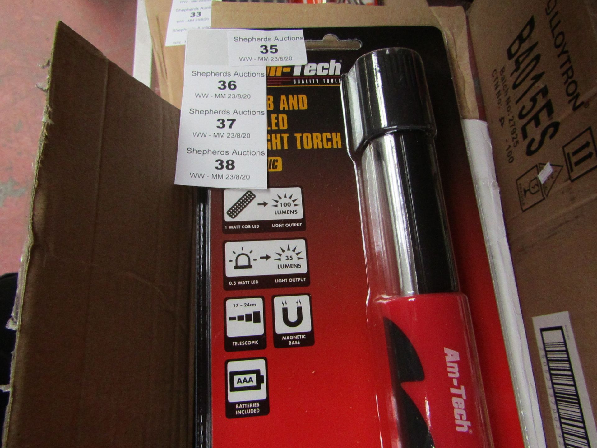 Am-Tech - 1W Cob & 0.5W LED Penlight Touch - New & Packaged.