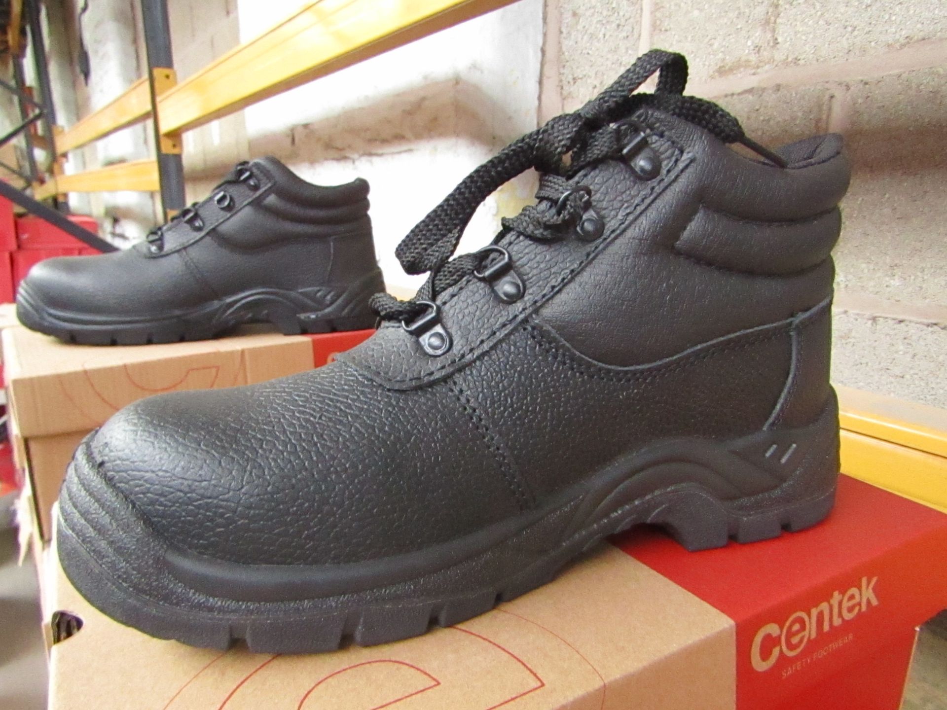 Centek Black Steel Toe Cap Boot size 11 New & Boxed.