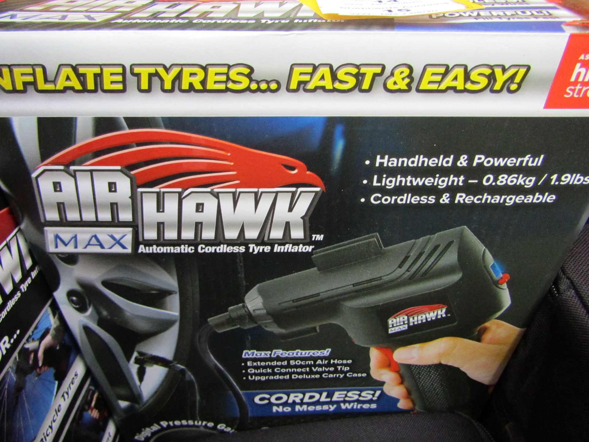 | 1X | AIR HAWK MAX COMPRESSOR | UNCHECKED AND BOXED | SKU C5060191466837 | NO ONLINE RESALE |