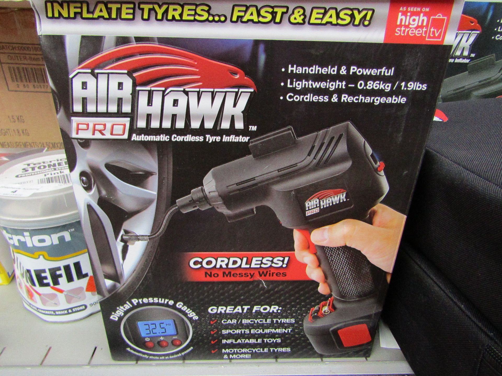 | 1X | AIR HAWK PRO COMPRESSOR | UNCHECKED AND BOXED | SKU C5060191466837 | NO ONLINE RESALE |