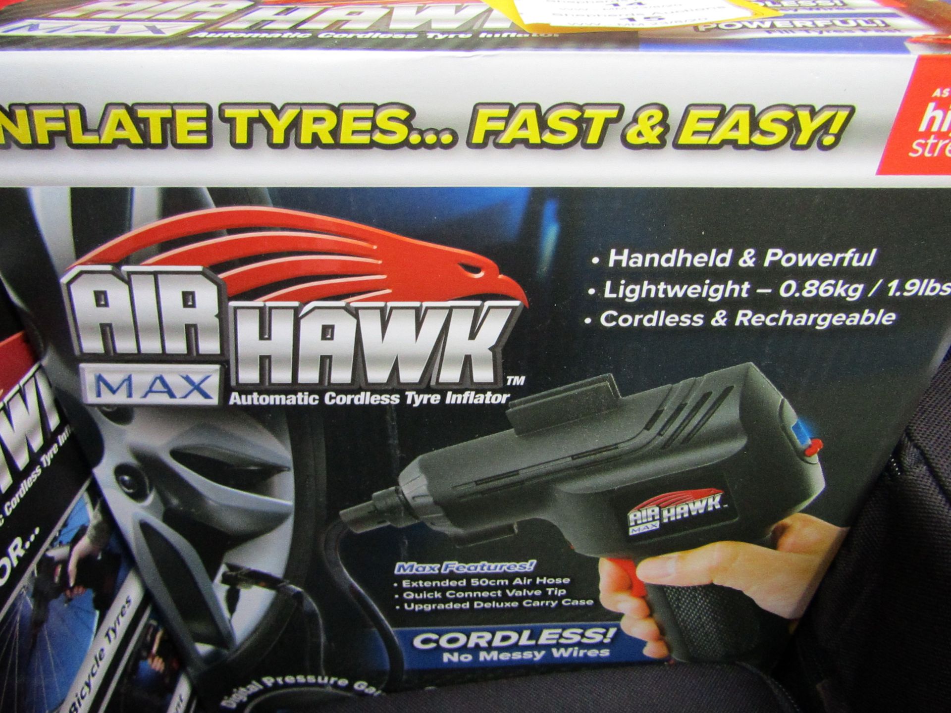 | 1X | AIR HAWK MAX COMPRESSOR | UNCHECKED AND BOXED | SKU C5060191466837 | NO ONLINE RESALE |