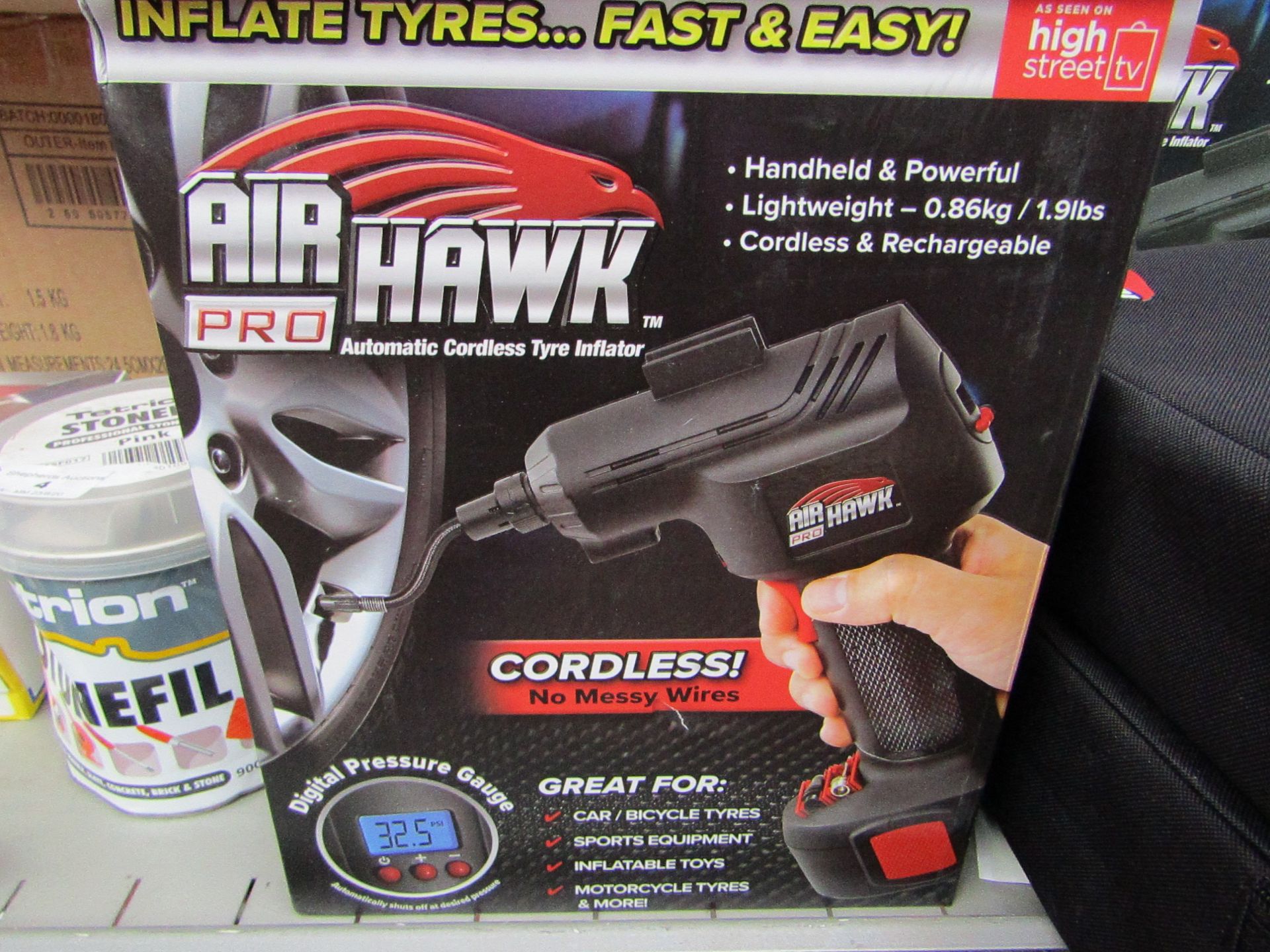 | 1X | AIR HAWK PRO COMPRESSOR | UNCHECKED AND BOXED | SKU C5060191466837 | NO ONLINE RESALE |