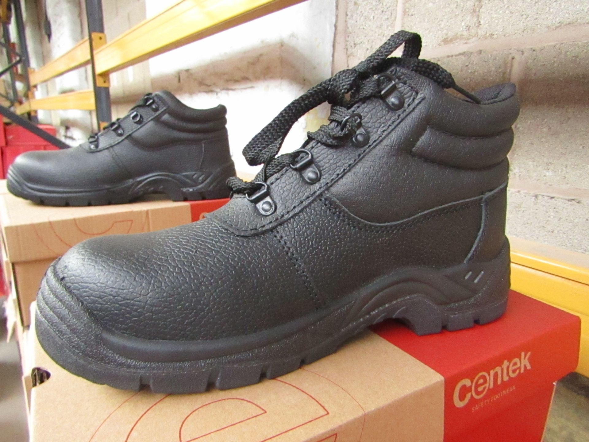 Centek Black Steel Toe Cap Boot size 9 New & Boxed.