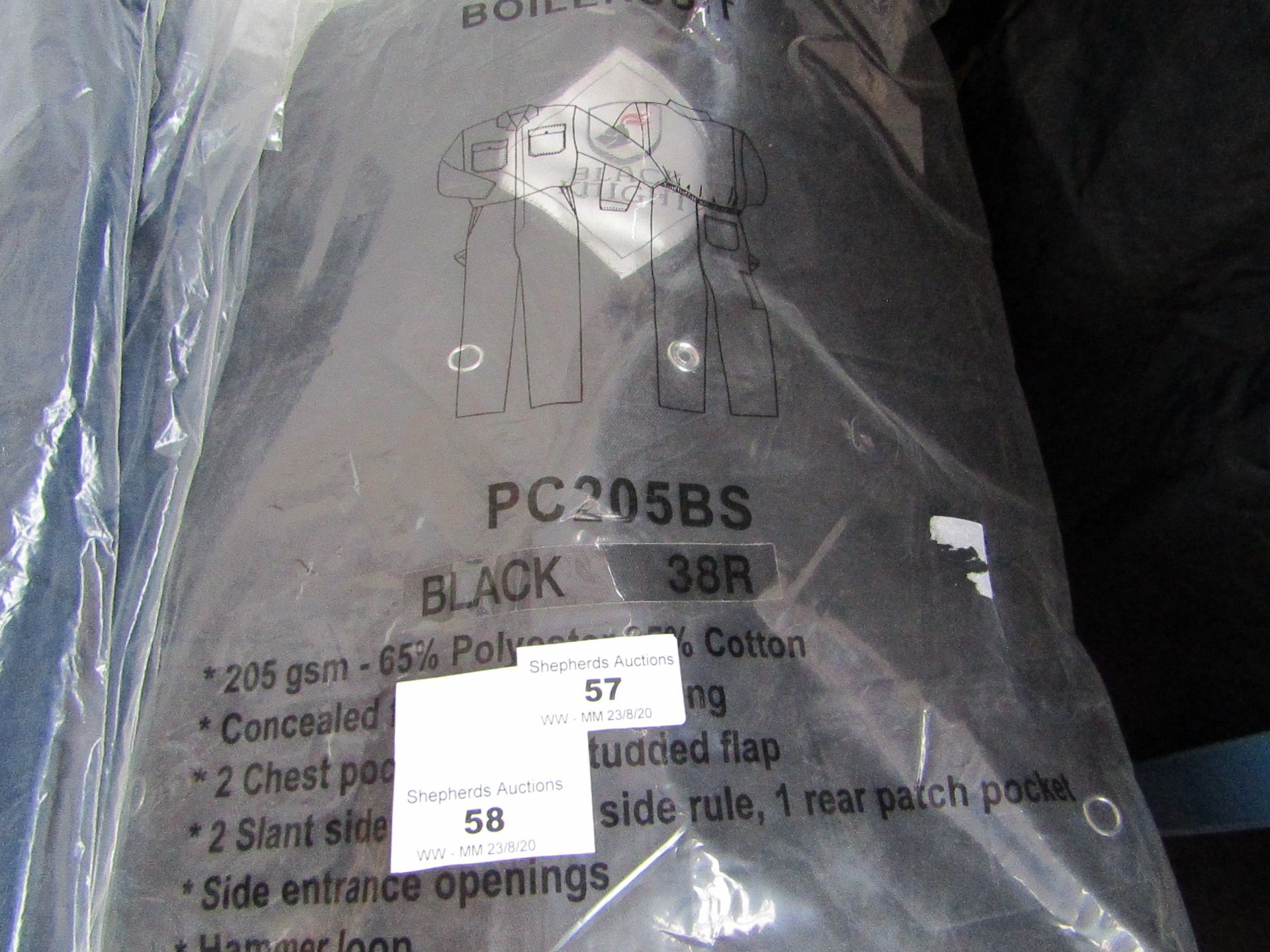 Black Knight Boiler Suit - Size 38R - New & Packaged.